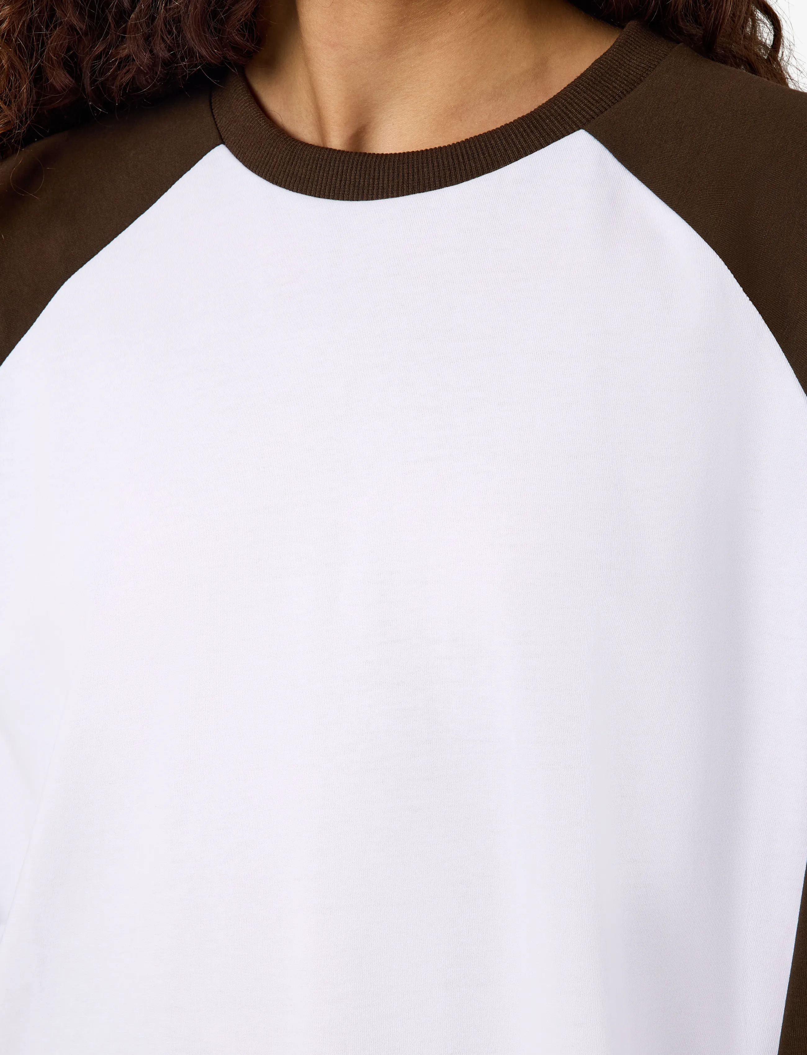 NOISY MAY - NMEMBER L/S RAGLAN COLORBLOCK TOP - langærmede toppe - snow white - 4