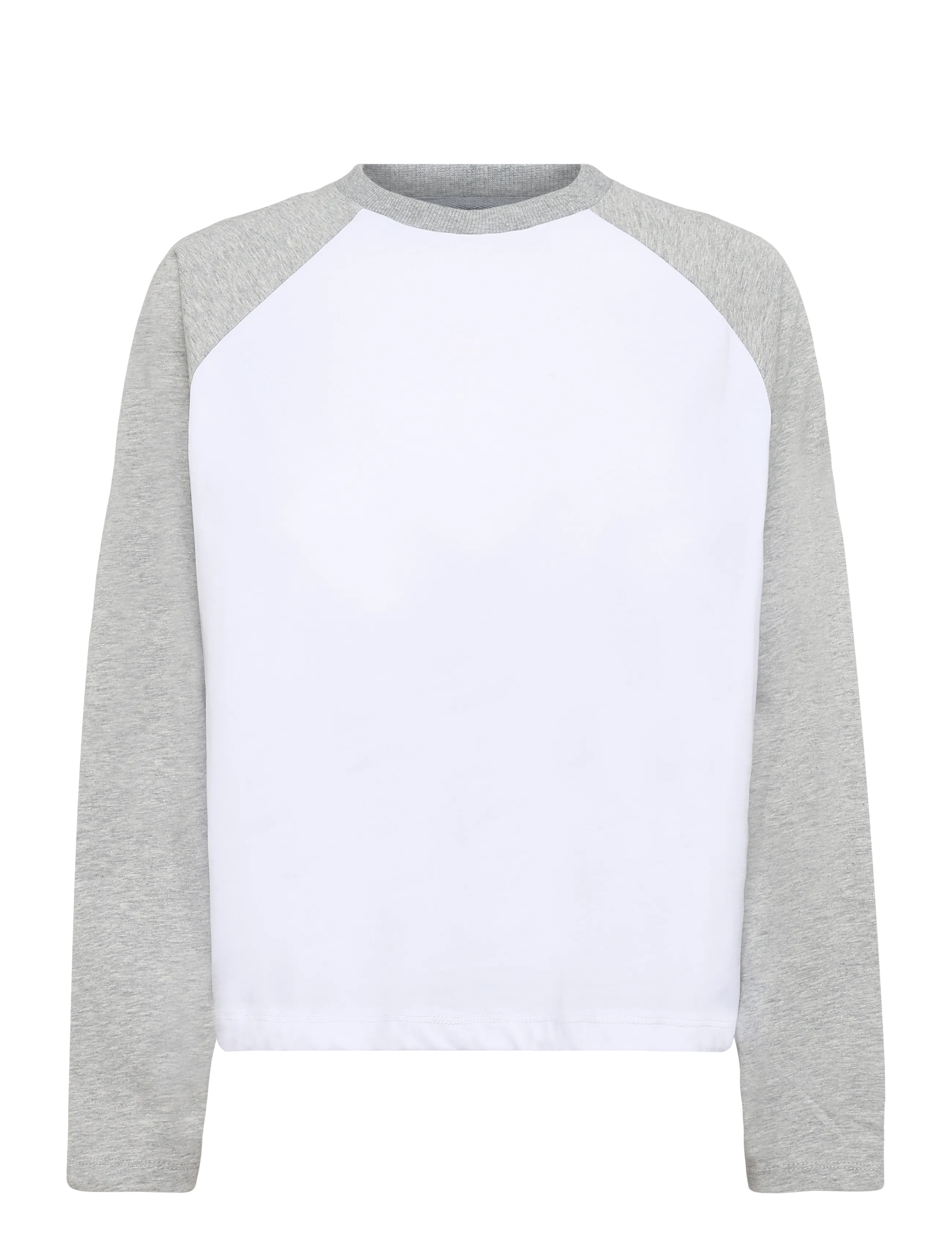 NOISY MAY NMEMBER L/S RAGLAN COLORBLOCK TOP - NOISY MAY - SNOW WHITE / white