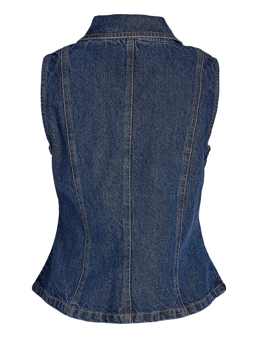 NOISY MAY - NMSIRENA SL ZIPPER TOP - linnen - dark blue denim - 2