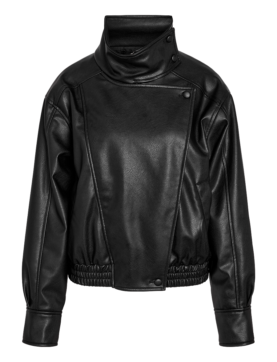NOISY MAY - NMVIVIANA PU JACKET - bomberjacken - black - 1