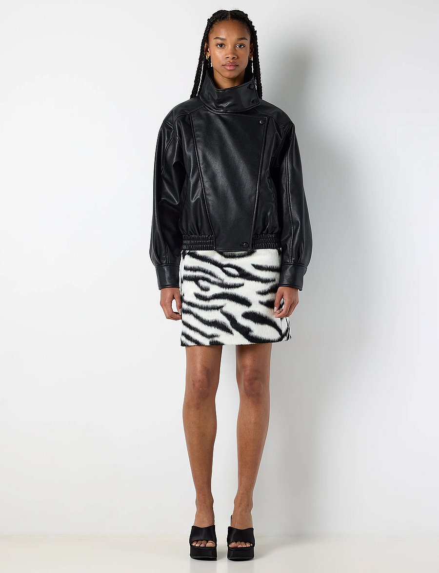 NOISY MAY - NMVIVIANA PU JACKET - bomberjacken - black - 0