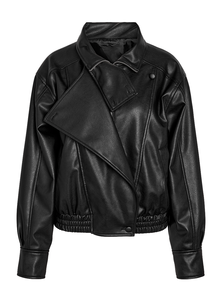 NOISY MAY - NMVIVIANA PU JACKET - bomberjacken - black - 3