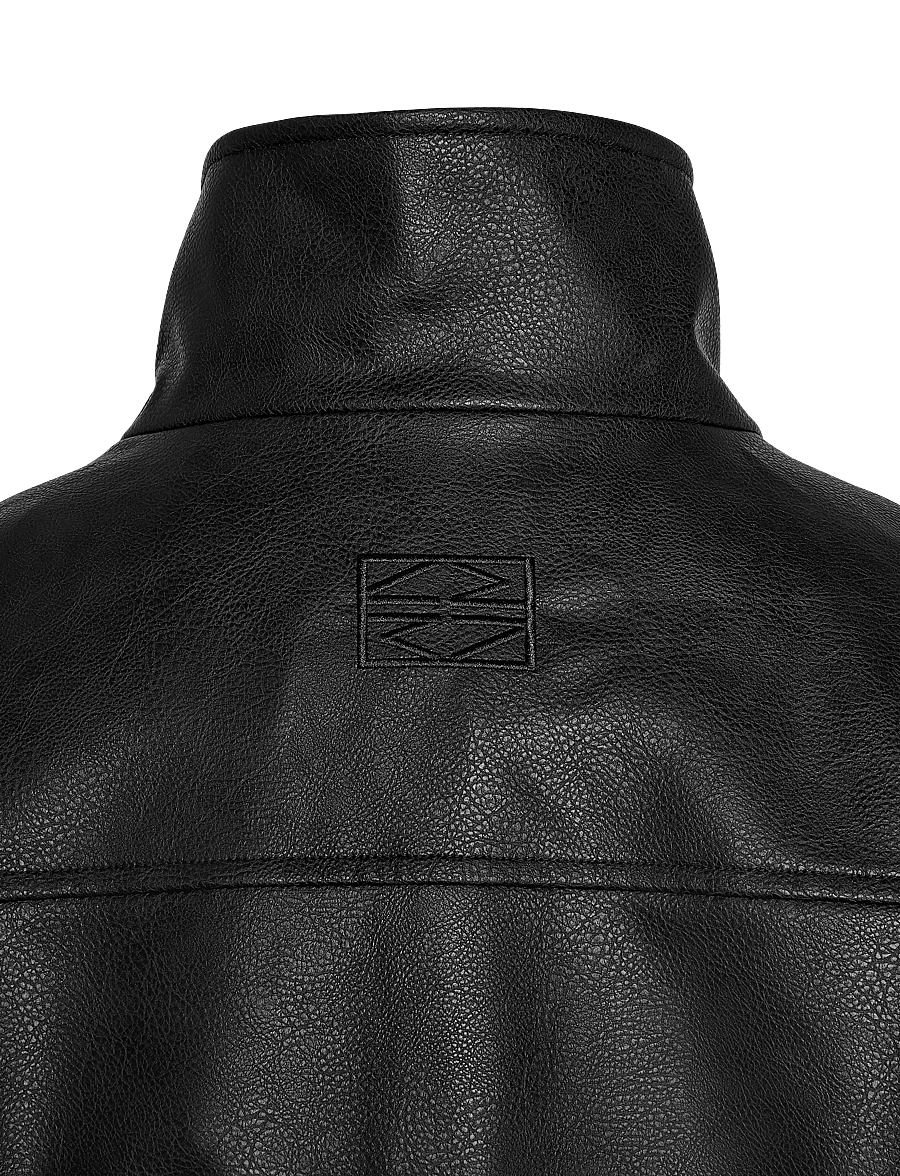 NOISY MAY - NMVIVIANA PU JACKET - bomberjacken - black - 4
