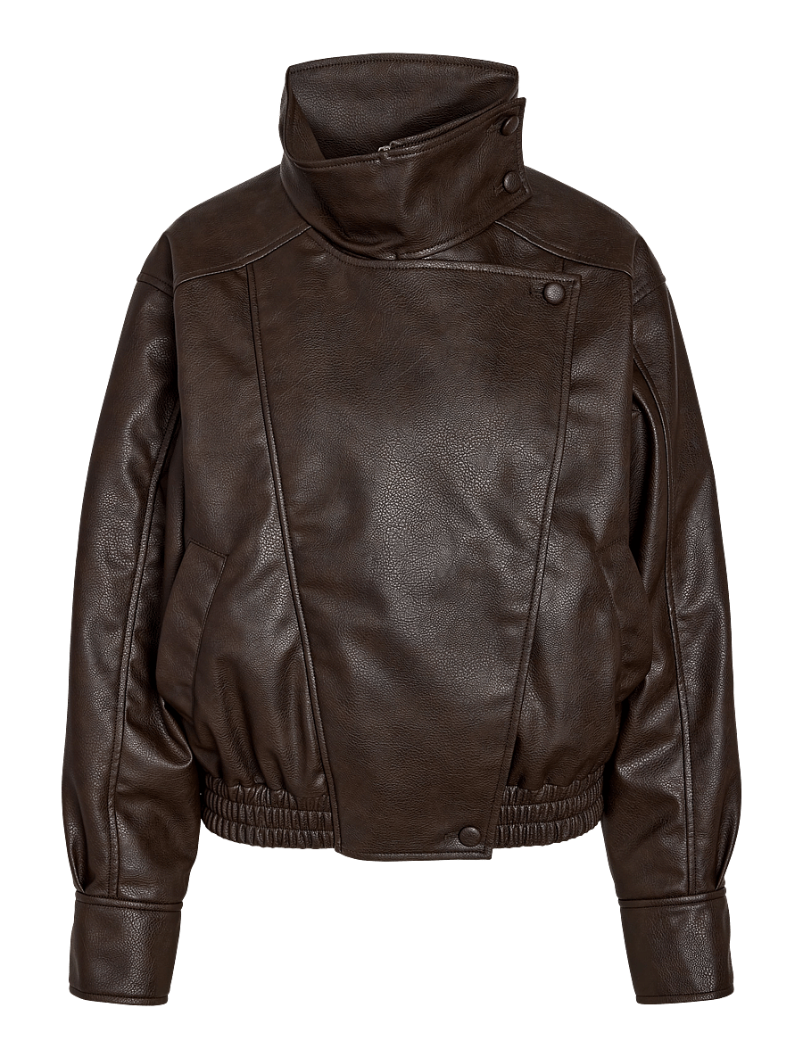 NOISY MAY - NMVIVIANA PU JACKET - bomberjacken - demitasse - 1