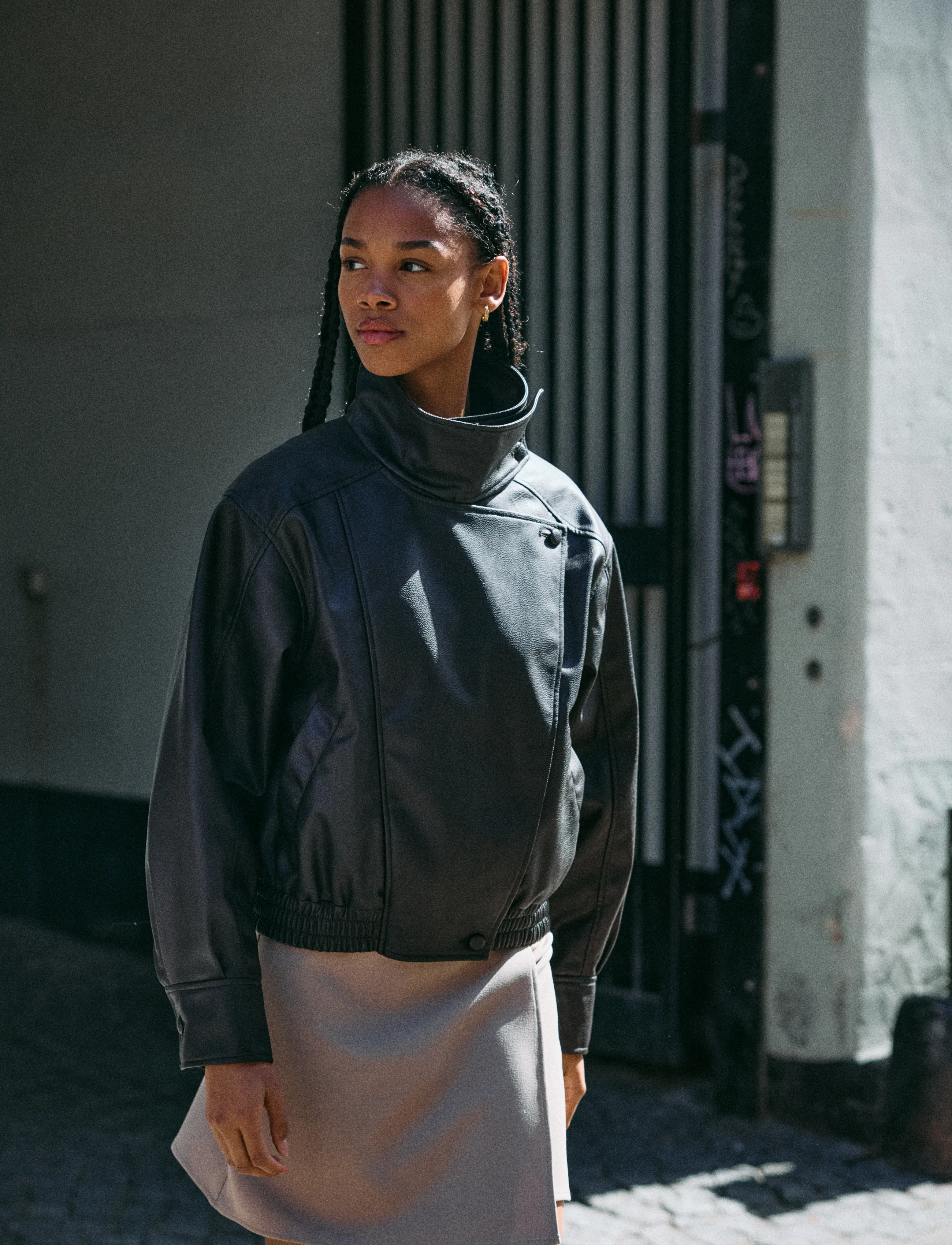 NOISY MAY - NMVIVIANA PU JACKET - bomberjacken - demitasse - 4