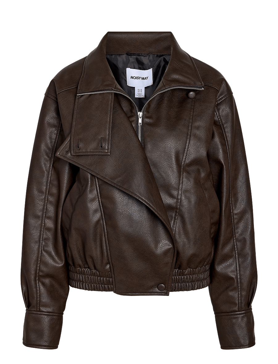NOISY MAY - NMVIVIANA PU JACKET - bomberjacken - demitasse - 3
