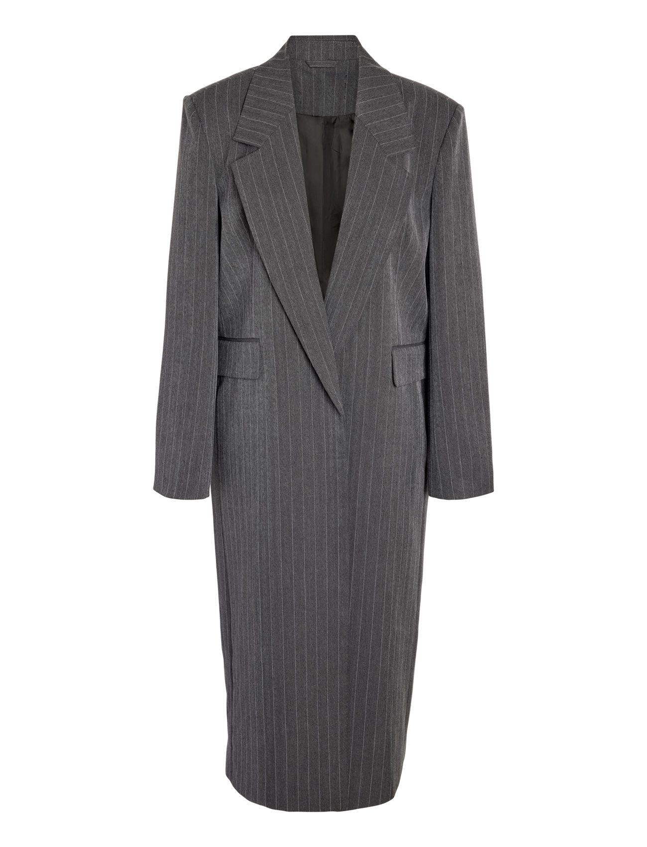 NOISY MAY NMCELIA L/S LONG OVERSIZE BLAZER TNT/20 - Transitional Layering - CHARCOAL GRAY / grey