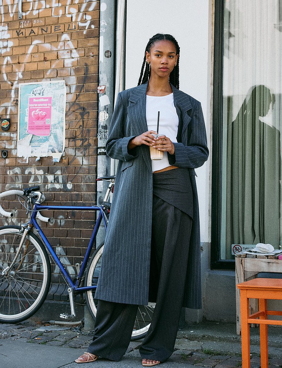 NOISY MAY - NMCELIA L/S LONG OVERSIZE BLAZER TNT/20 - einreihige blazer - charcoal gray - 0