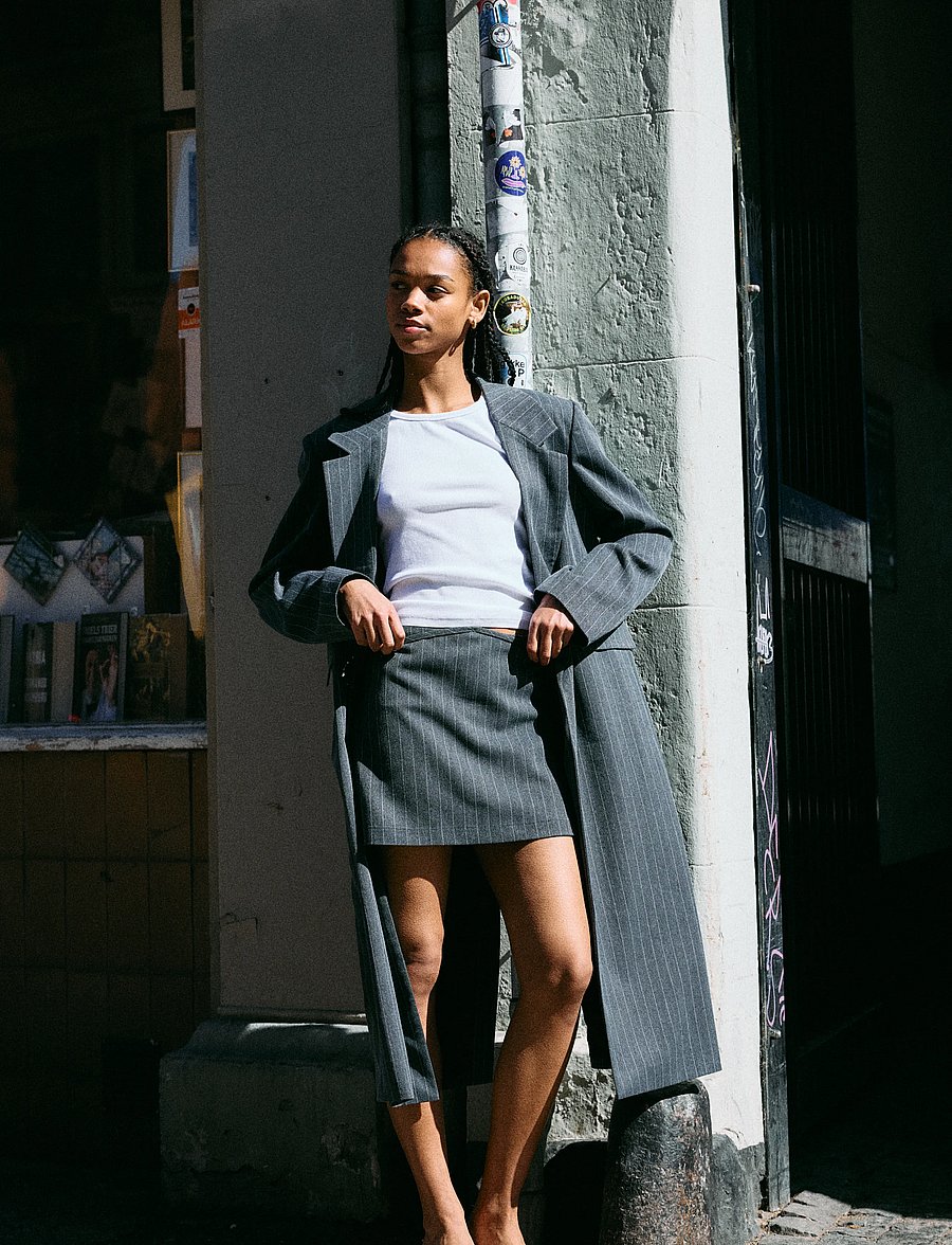 NOISY MAY - NMCELIA L/S LONG OVERSIZE BLAZER TNT/20 - einreihige blazer - charcoal gray - 4