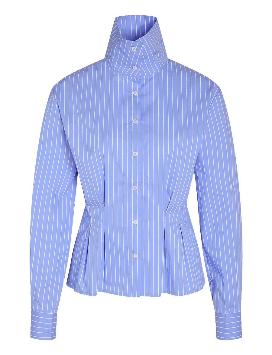 NOISY MAY - NMPAMILA HIGHNECK L/S DETAIL SHIRT - langärmlige hemden - cerulean - 3