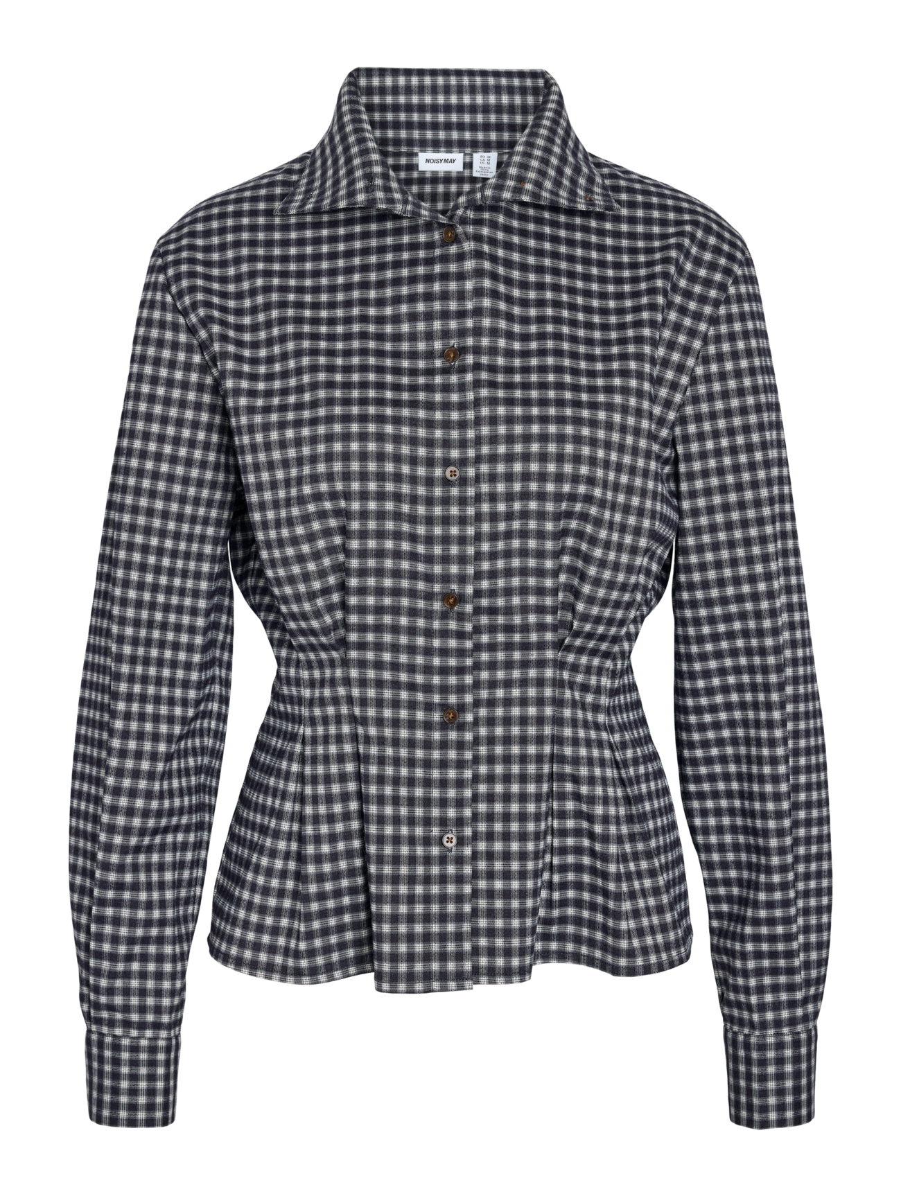 NOISY MAY NMPAMILA HIGHNECK L/S DETAIL SHIRT - Blusen & Hemden - NAVY BLAZER / navy
