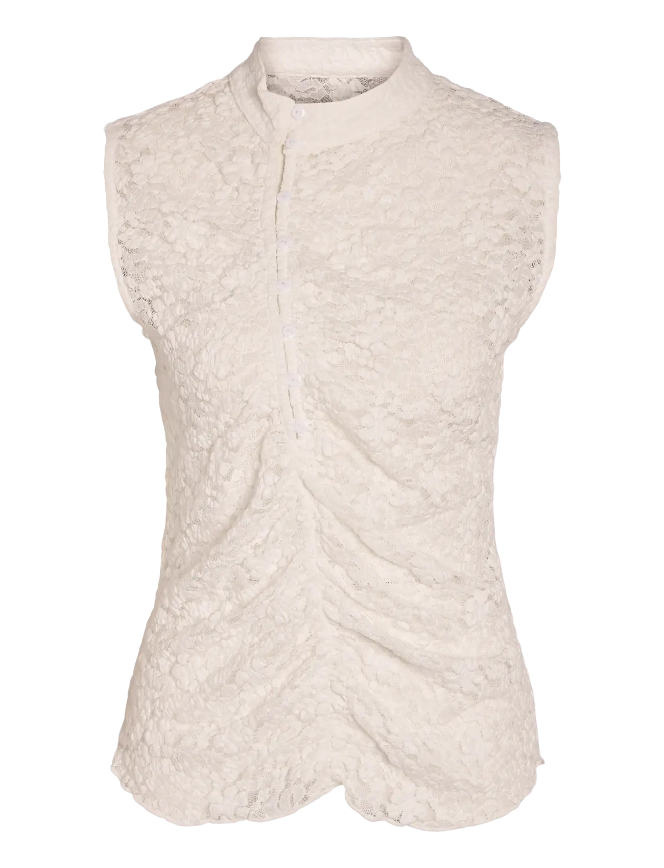 NOISY MAY NMPEYTON S/L BUTTON TOP - NOISY MAY - SNOW WHITE / white