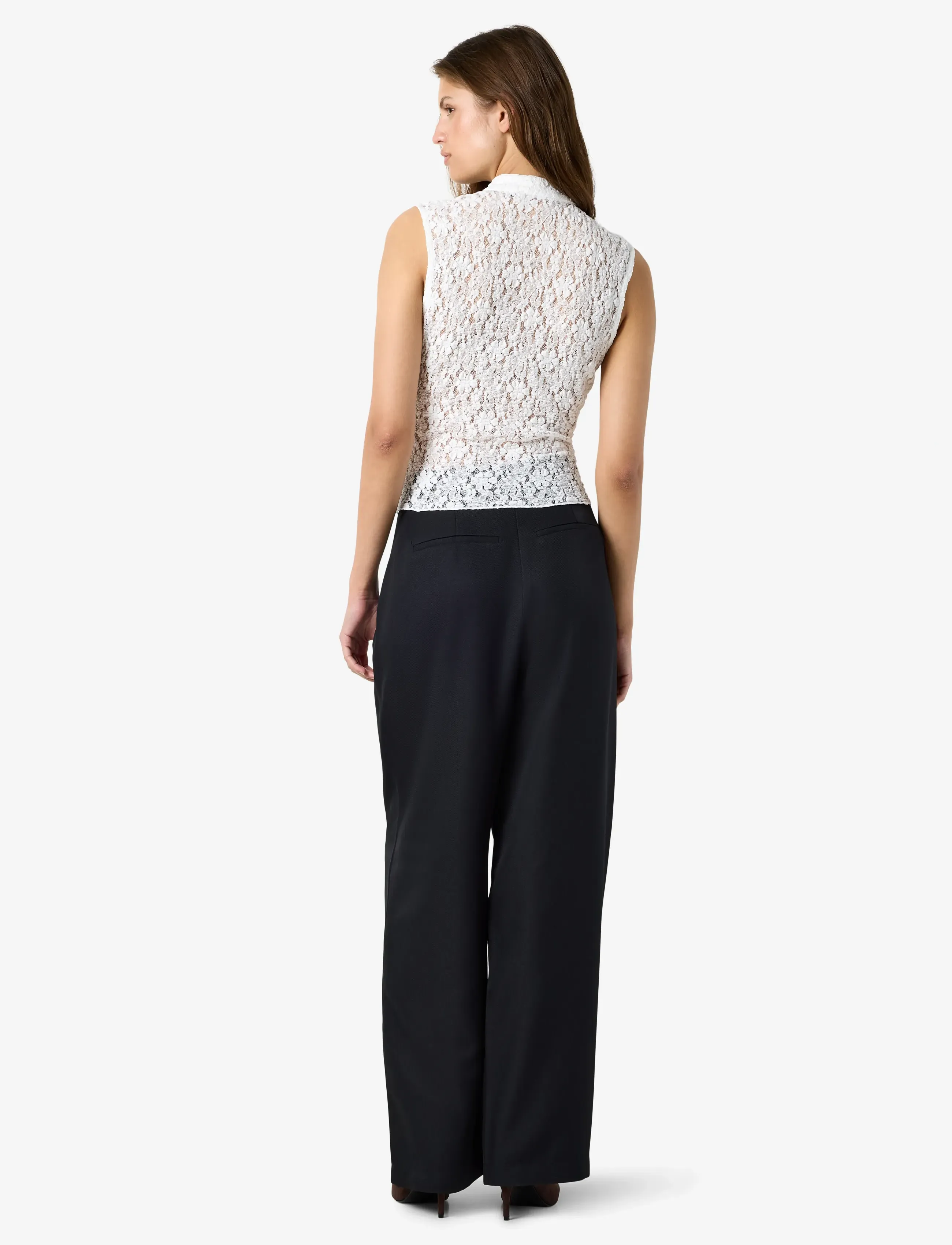 NOISY MAY - NMPEYTON S/L BUTTON TOP - varrukateta pluusid - snow white - 4