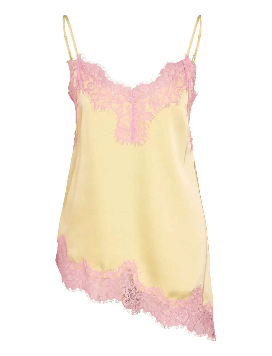NOISY MAY - NMJESSICA ASSYMETRIC SINGLET TOP - varrukateta topid - french vanilla - 1