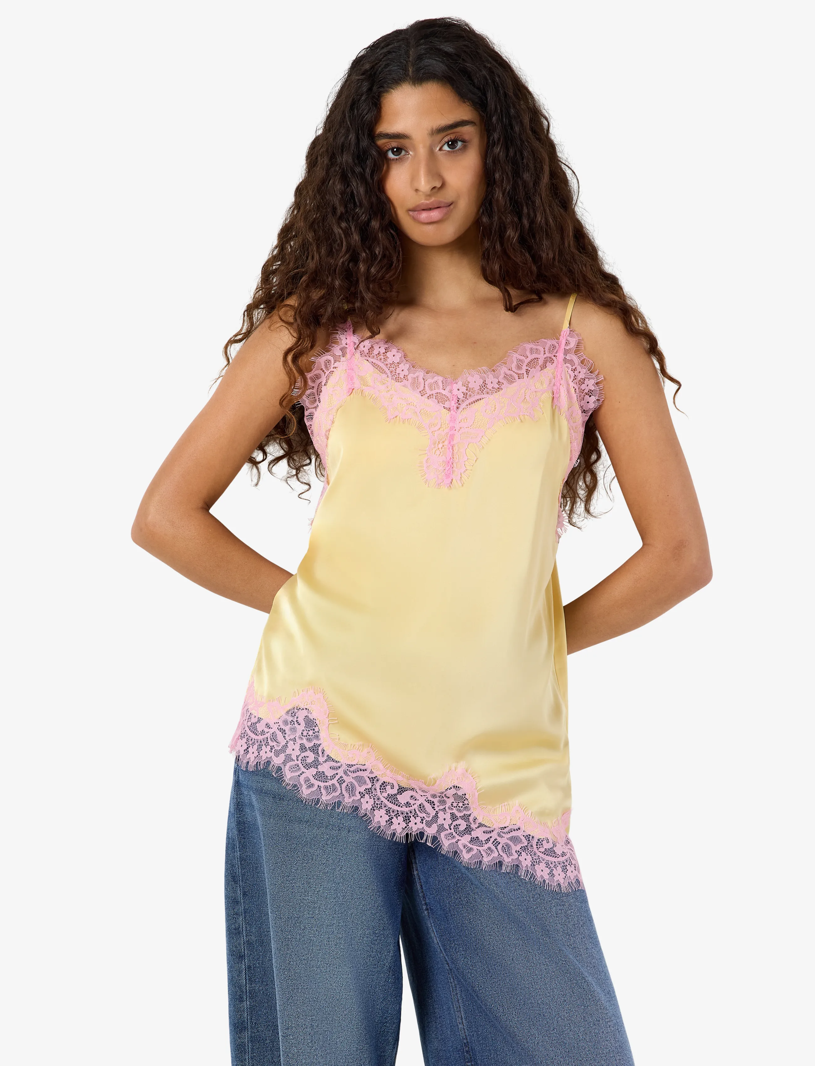 NOISY MAY Nmjessica Assymetric Singlet Top linnen dam – bild 6