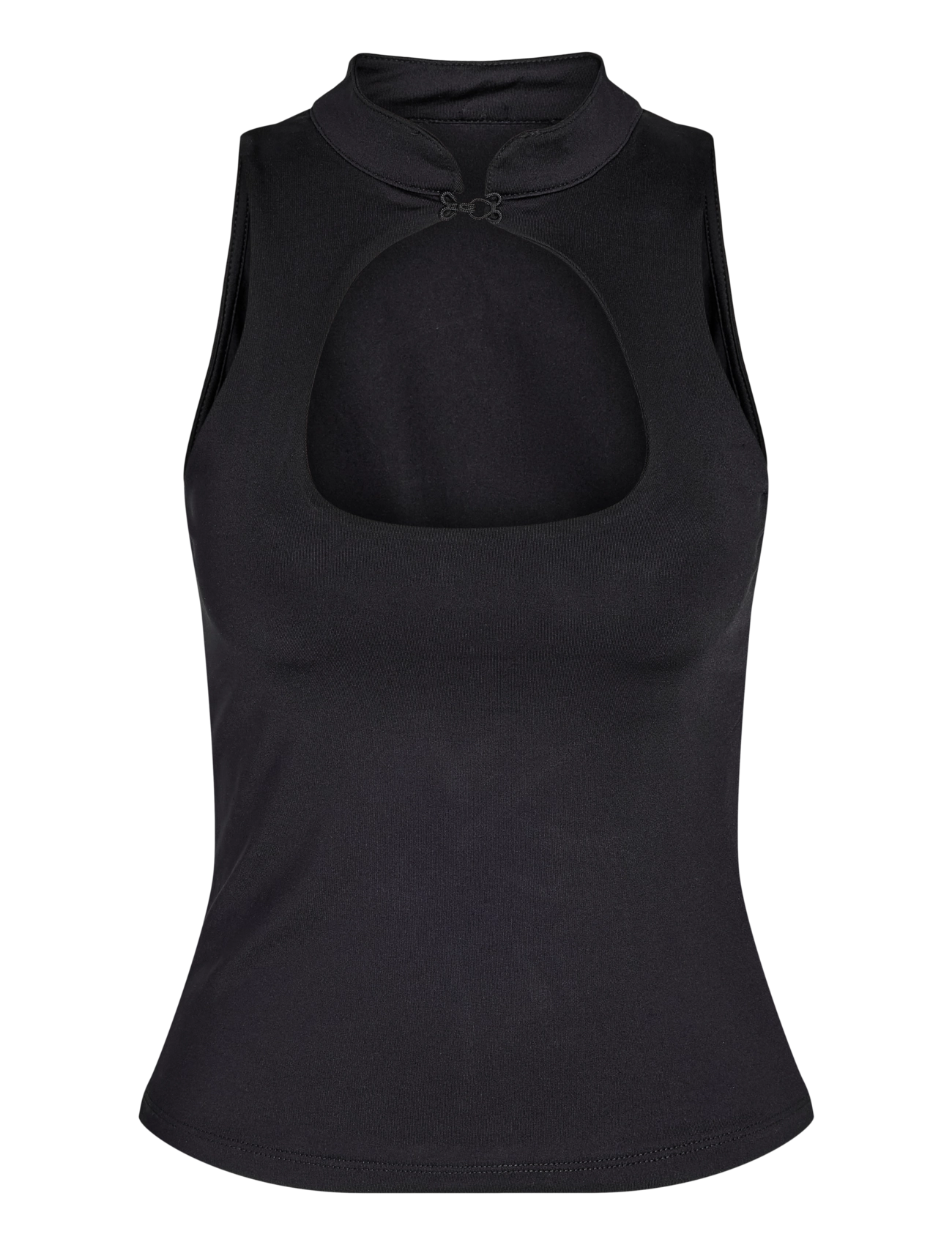 NOISY MAY NMPARLA S/L MANDARIN TOP - T-Shirts & Tops - BLACK / black