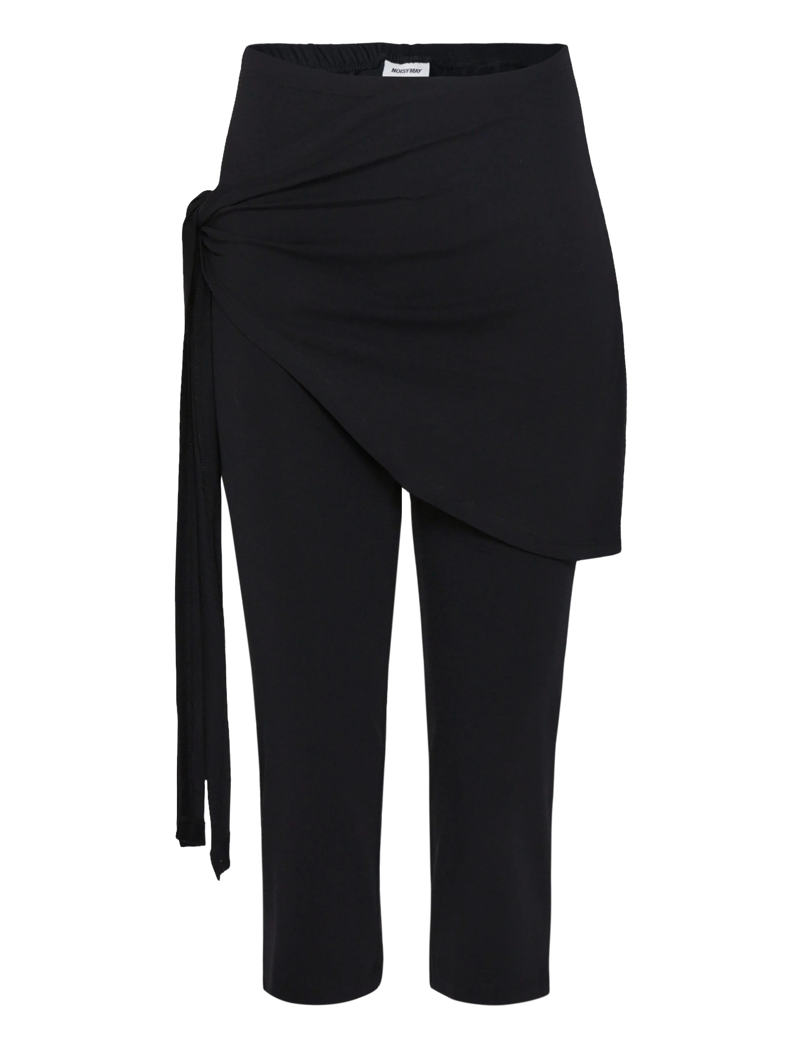 NOISY MAY NMELLA MW CAPRI SCARF PANT - Byxor - BLACK / black