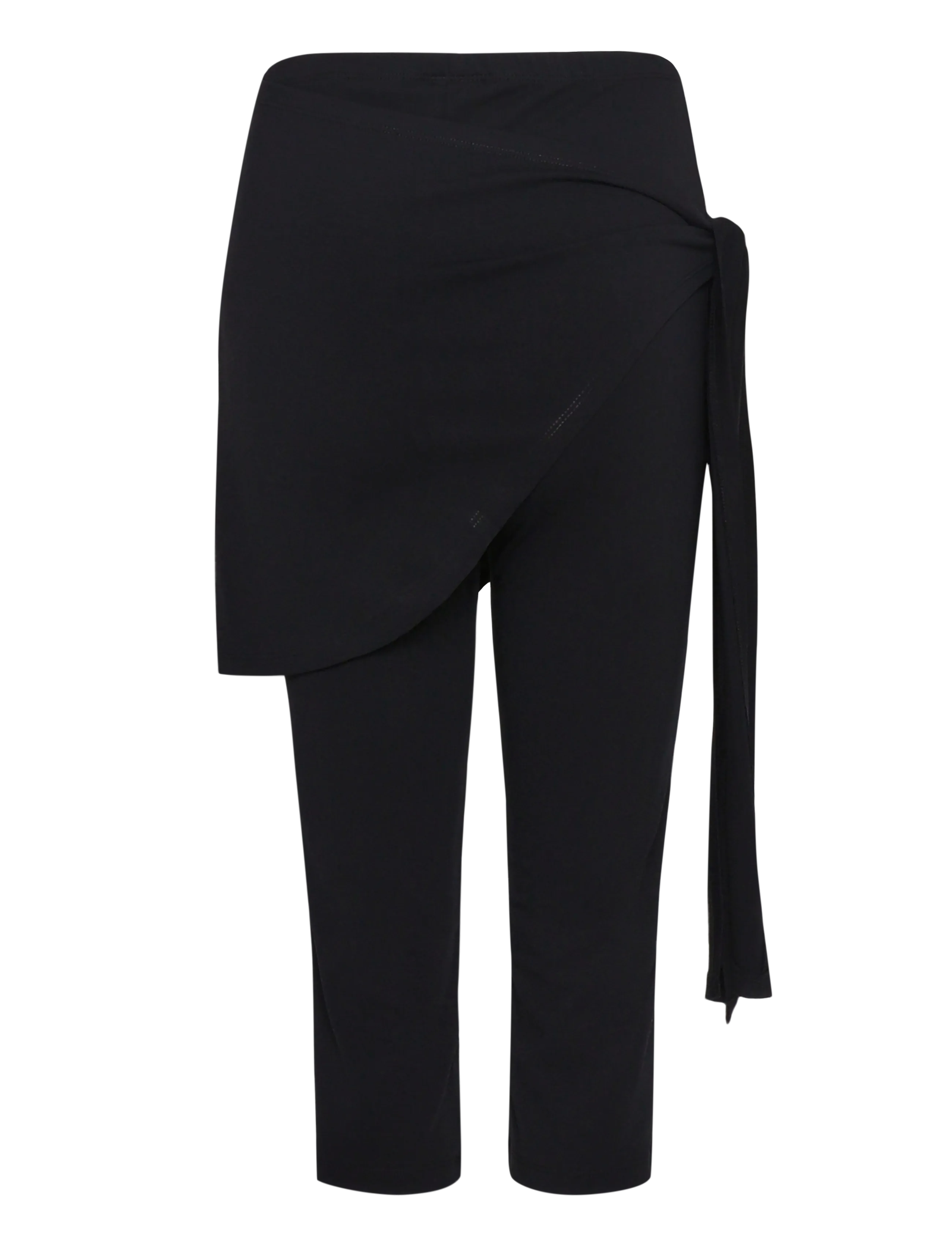 NOISY MAY - NMELLA MW CAPRI SCARF PANT - capri byxor - black - 1