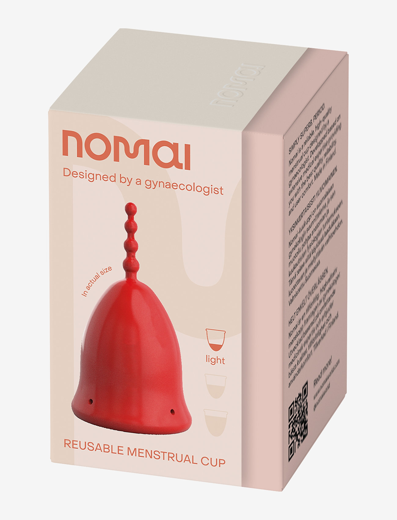 Nomai - Nomai Menstrual Cup, Light - menstruationsprodukter - red - 1