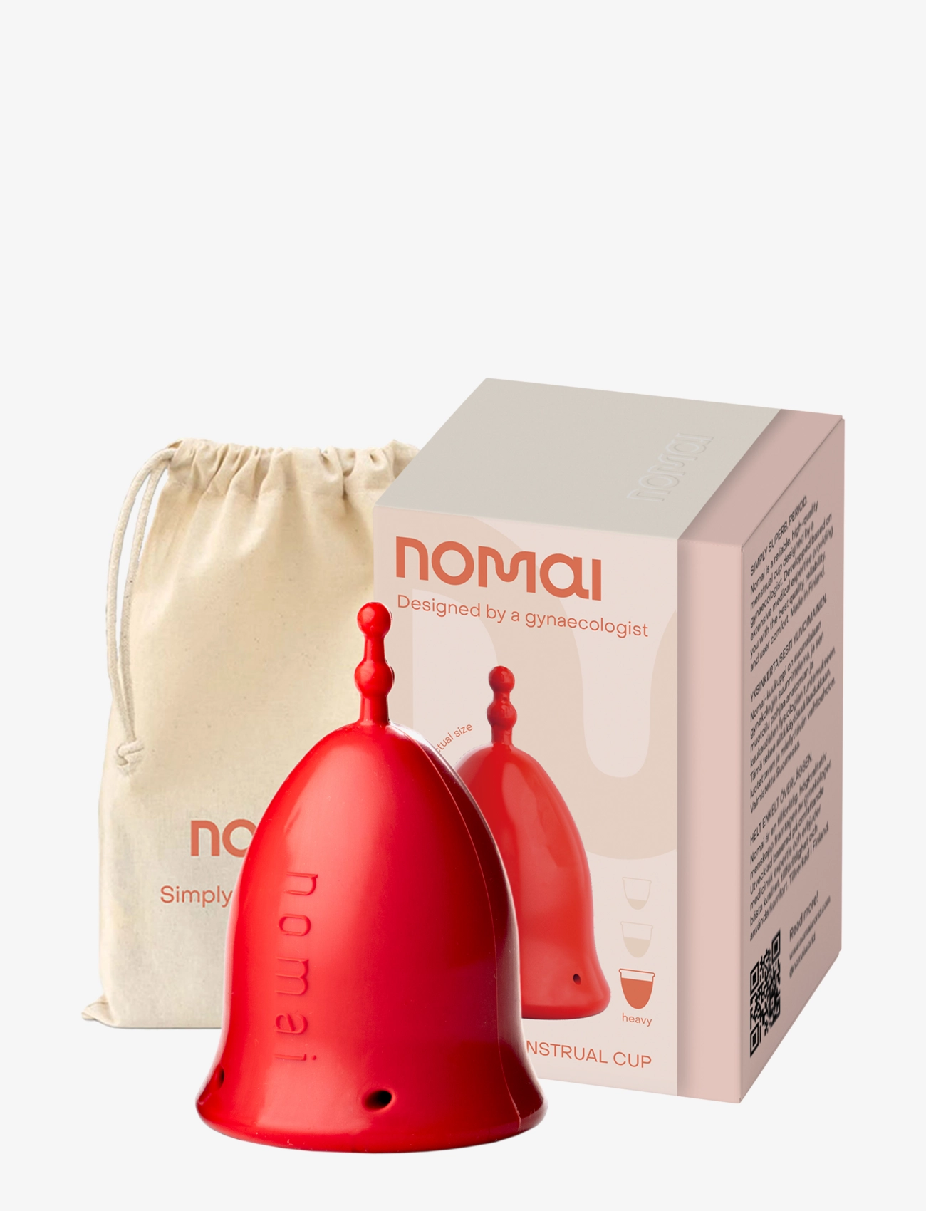 Nomai - Nomai Menstrual Cup, Heavy - kuukautistuotteet - red - 2
