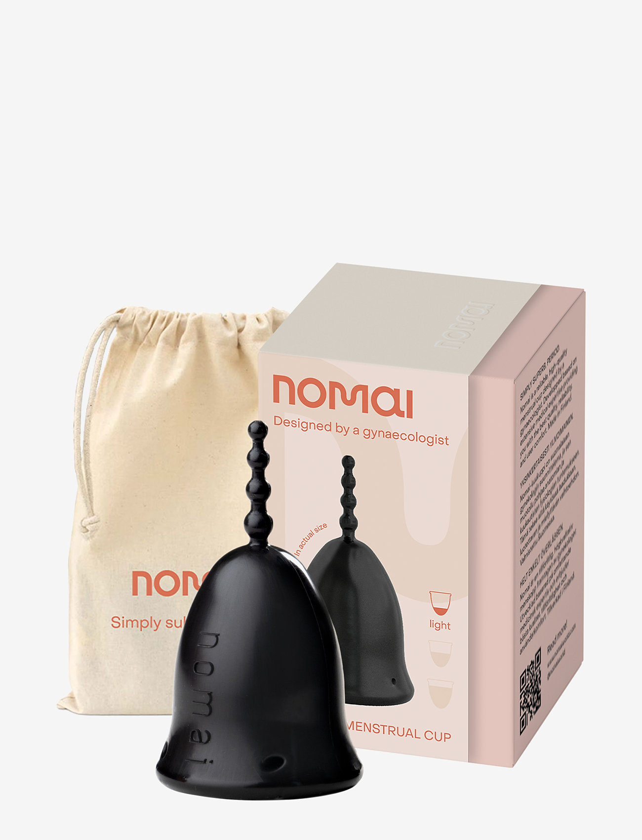 Nomai - Nomai Menstrual Cup, Light - menstruationsprodukter - black - 1