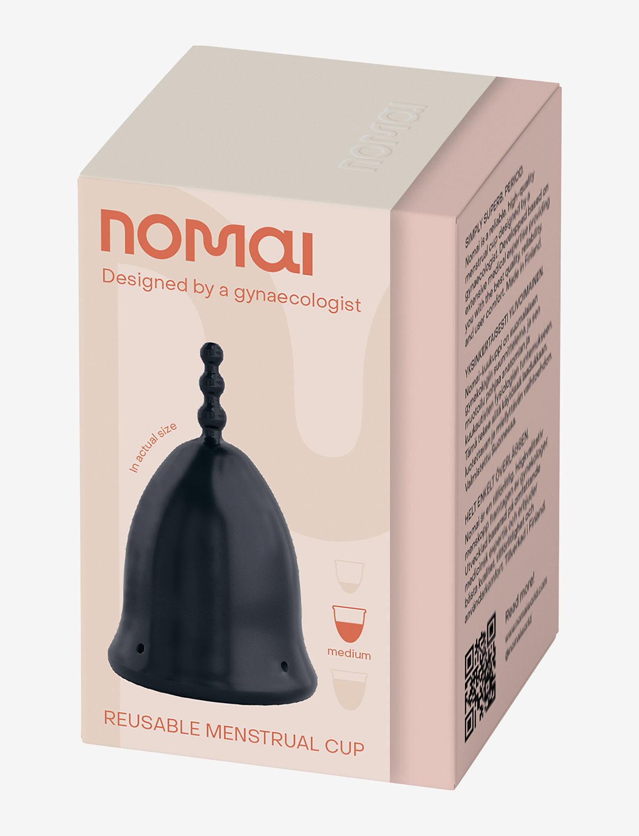 Nomai - Nomai Menstrual Cup, Medium - menstruationsprodukter - black - 1