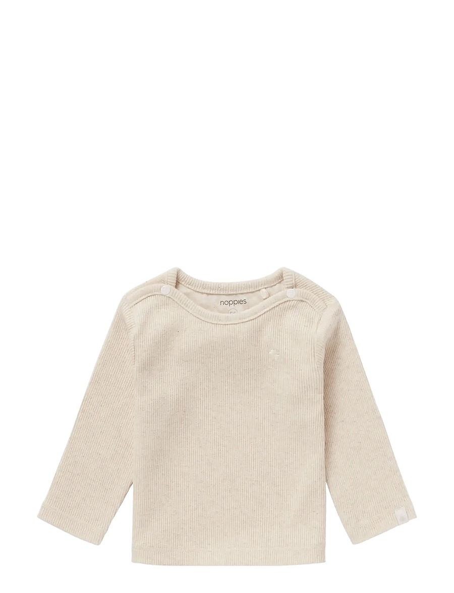 Noppies - U Tee ls Rib Natal - pikkade varrukatega t-särgid - p611 oatmeal melange - 0