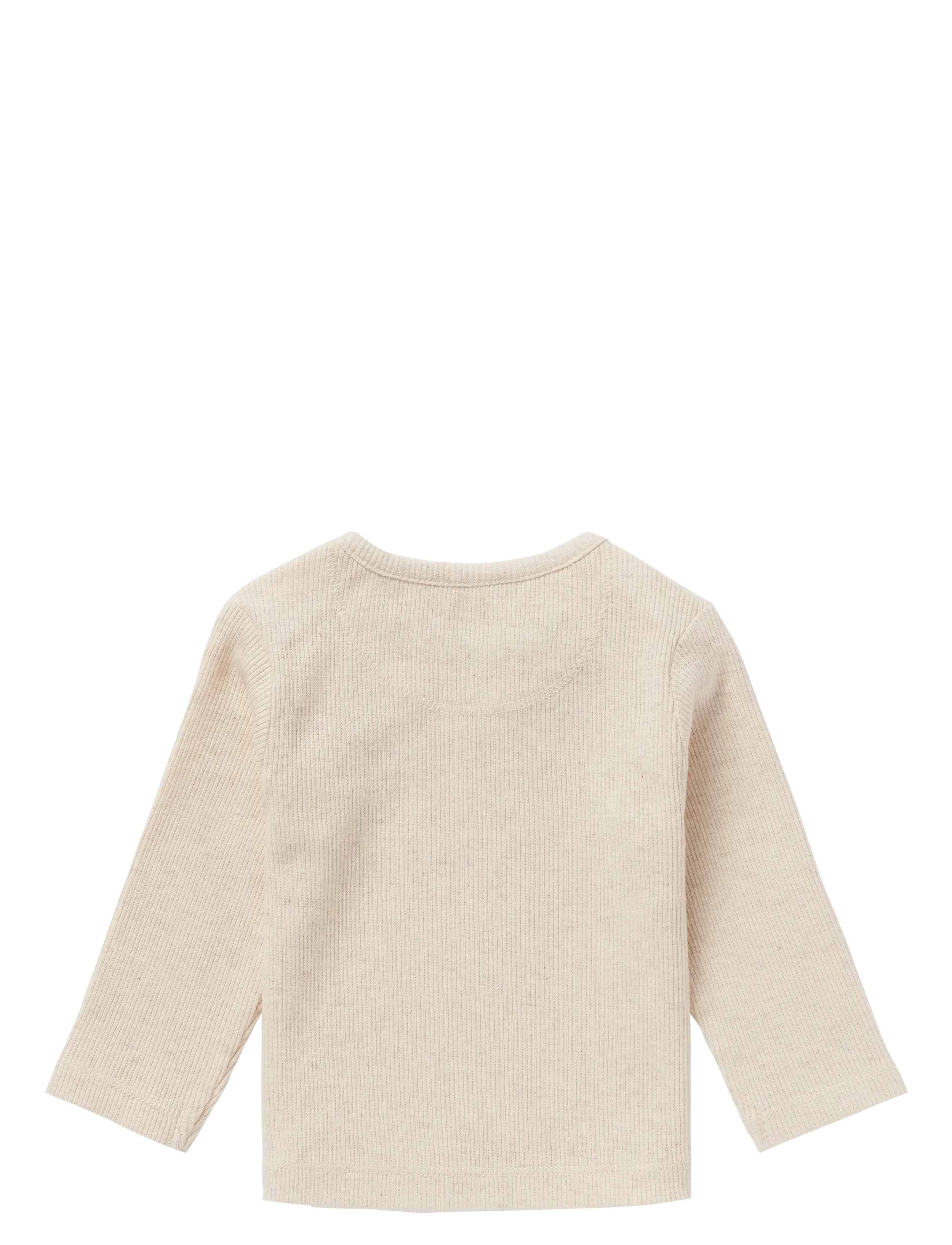 Noppies - U Tee ls Rib Natal - pikkade varrukatega t-särgid - p611 oatmeal melange - 1