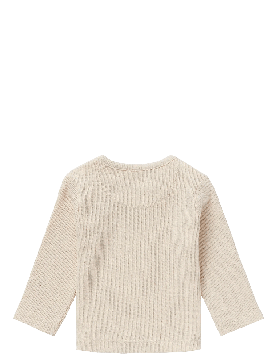Noppies - U Tee ls Rib Natal - pikkade varrukatega t-särgid - p611 oatmeal melange - 1