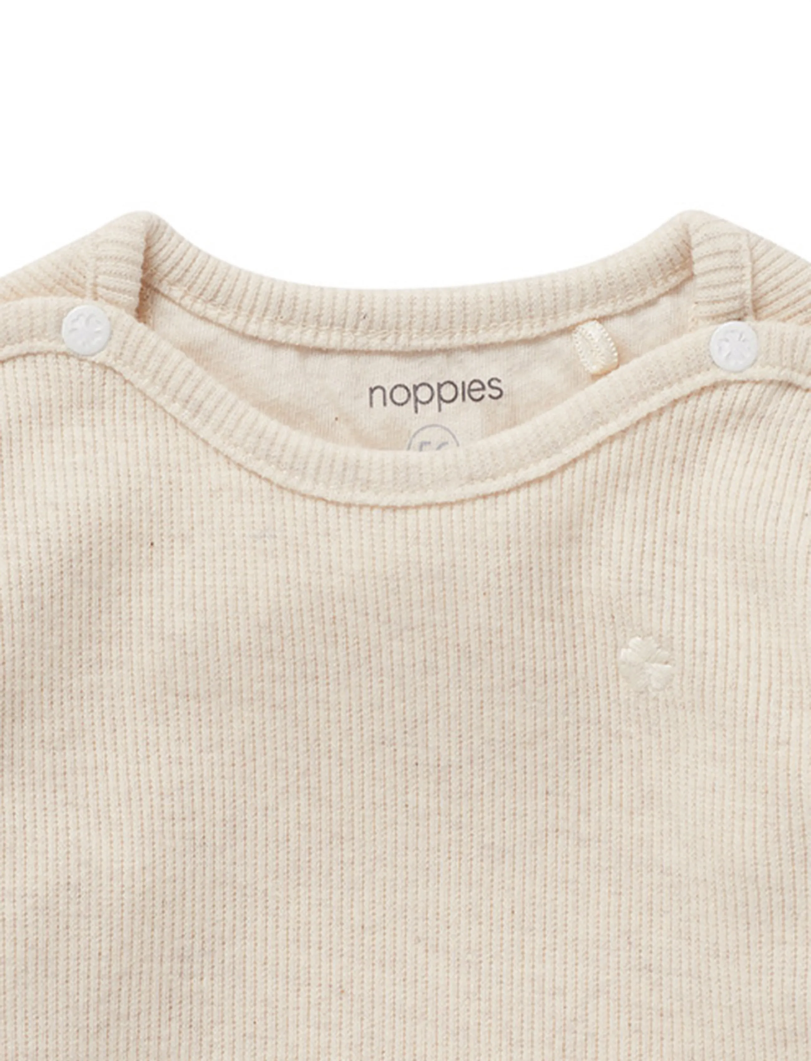 Noppies - U Tee ls Rib Natal - pikkade varrukatega t-särgid - p611 oatmeal melange - 2