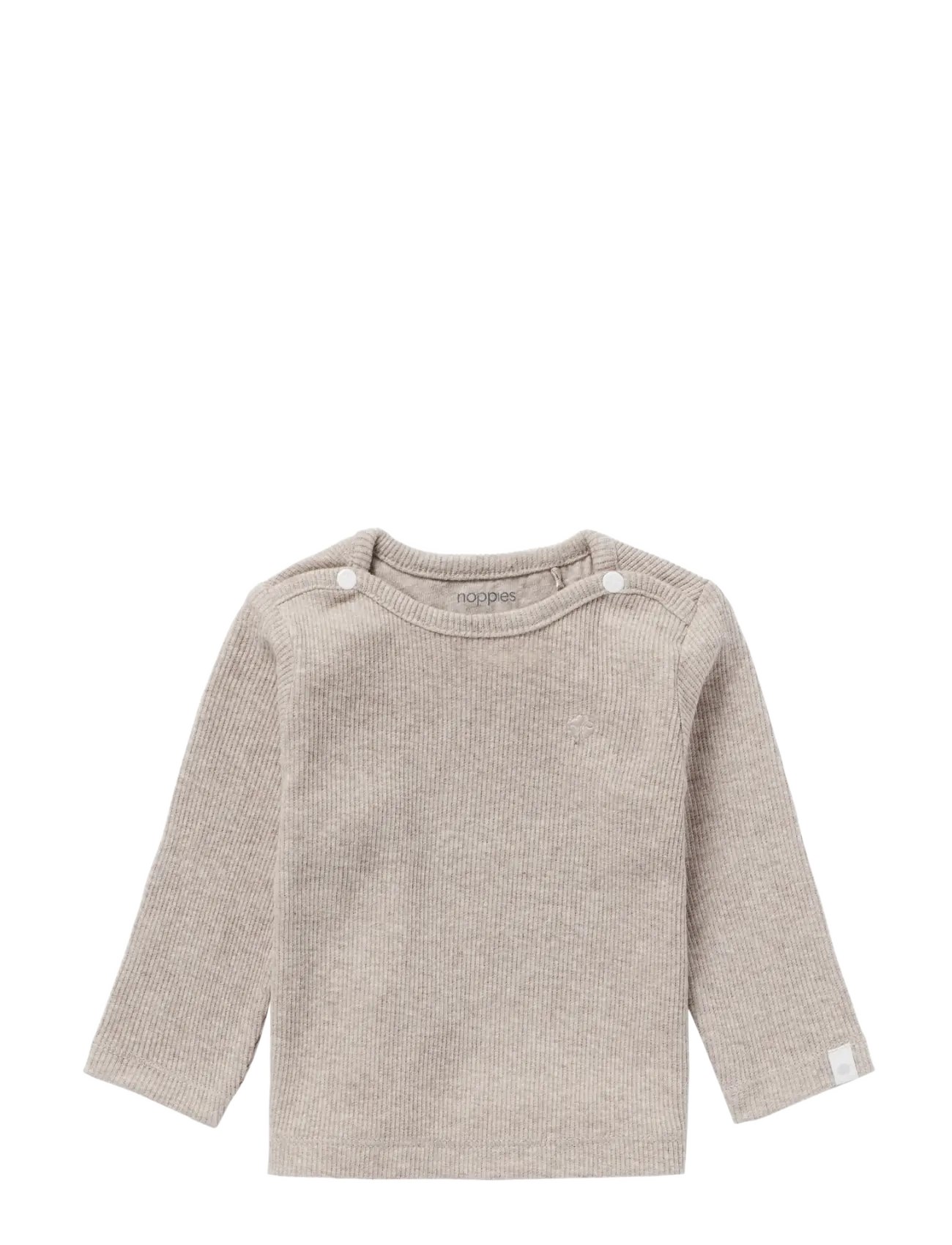 Noppies U Tee ls Rib Natal - T-särgid - P757 TAUPE MELANGE / beige