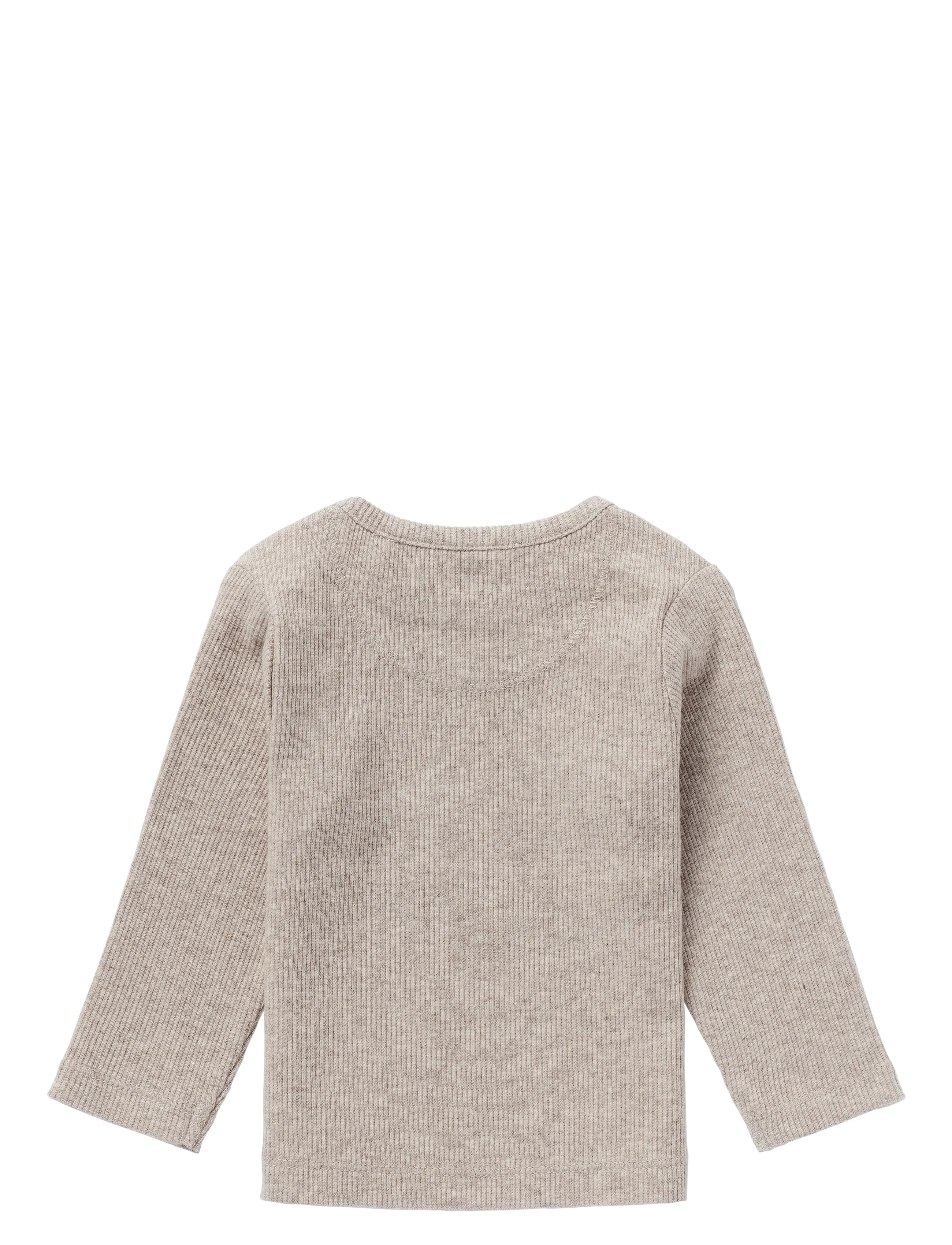 Noppies - U Tee ls Rib Natal - pikkade varrukatega t-särgid - p757 taupe melange - 1