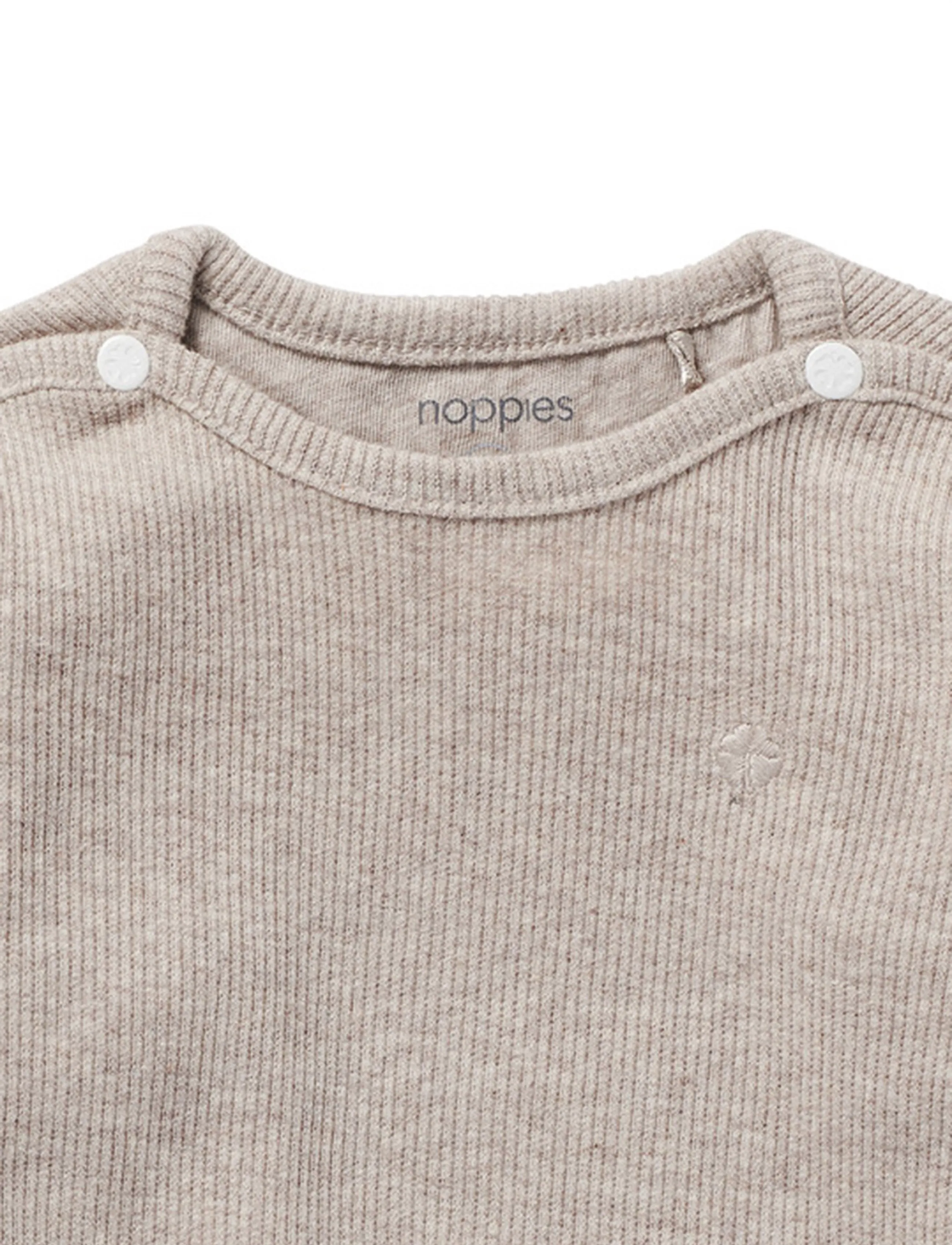 Noppies - U Tee ls Rib Natal - pikkade varrukatega t-särgid - p757 taupe melange - 2