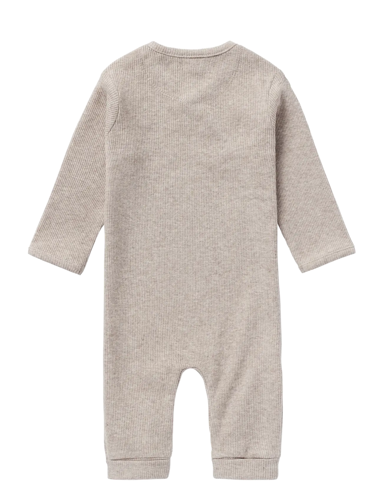 Noppies - U Playsuit LS Rib Nevis - shop efter alder - p757 taupe melange - 1