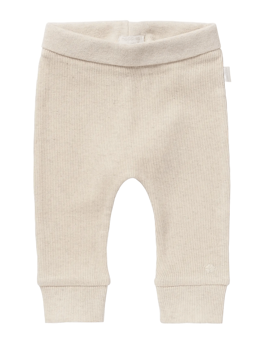 Noppies - U Pants comfort Rib Naura - beebipüksid - p611 oatmeal melange - 0
