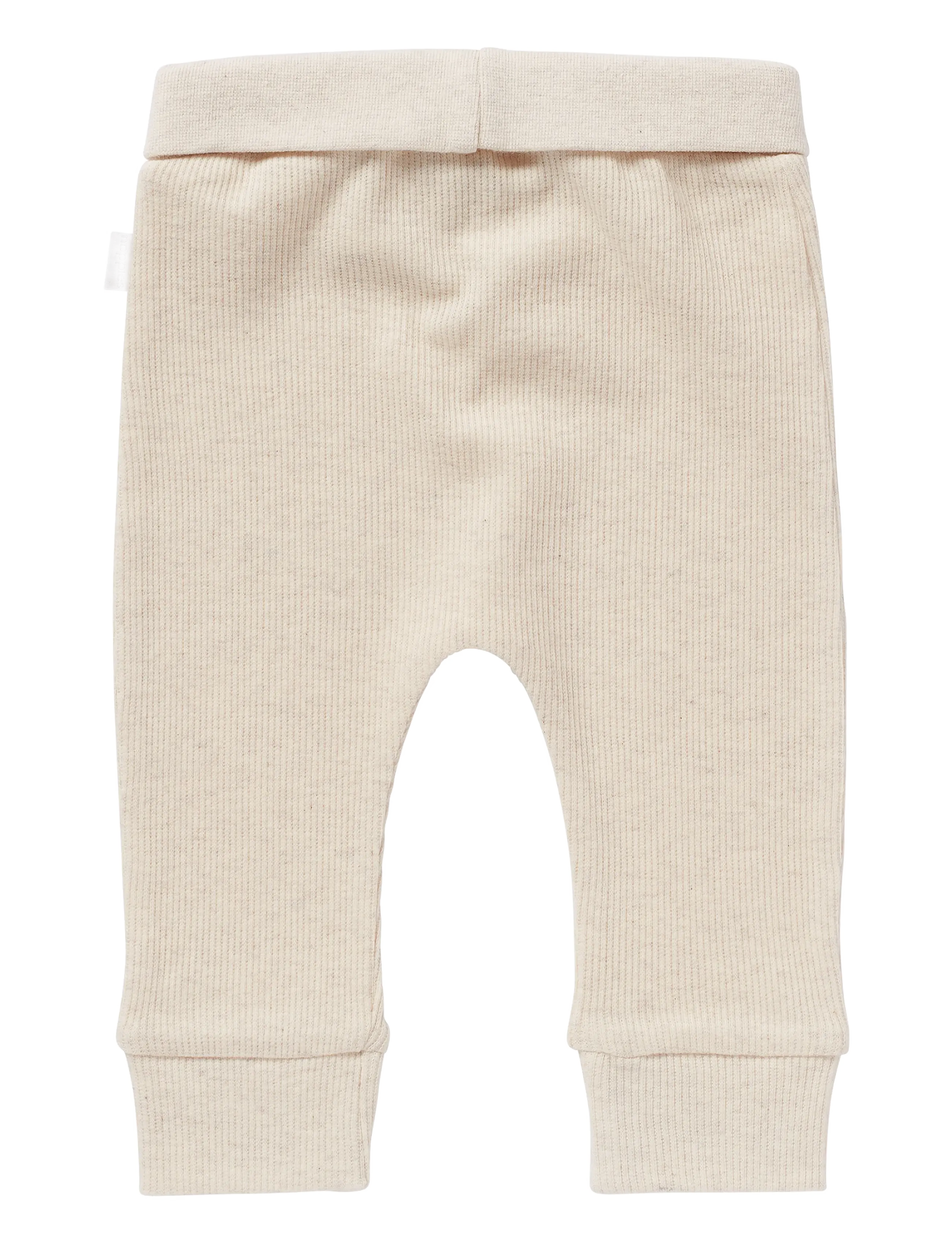 Noppies - U Pants comfort Rib Naura - beebipüksid - p611 oatmeal melange - 1