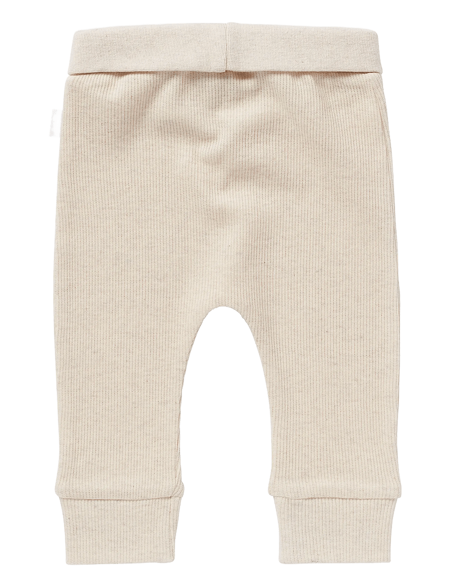 Noppies - U Pants comfort Rib Naura - beebipüksid - p611 oatmeal melange - 1
