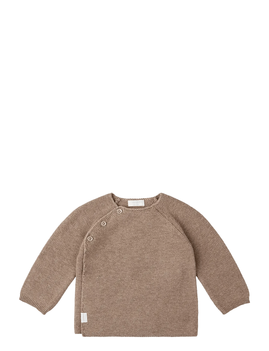 Noppies - U Cardigan Knit ls Pino - cardigans - p757 taupe melange - 0