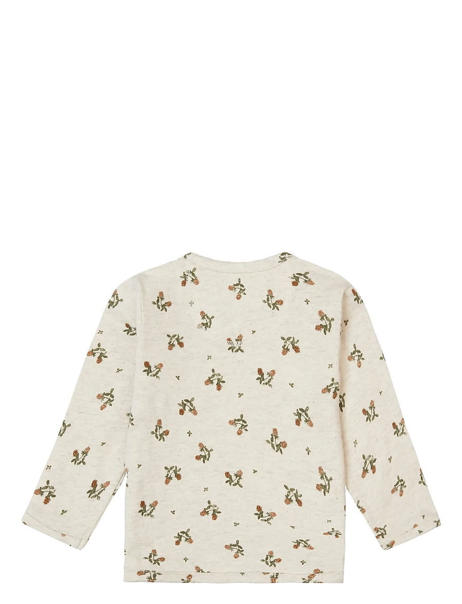 Noppies - U Tee Overlap LS Nicosia aop - langärmelig - p611 oatmeal melange - 1