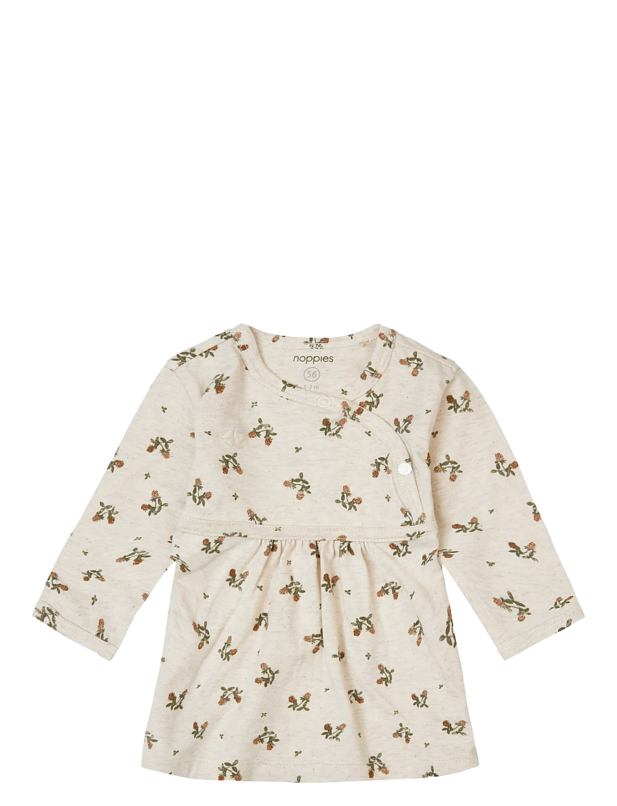 Noppies - G Dress ls Norton aop - p611 oatmeal melange - 0