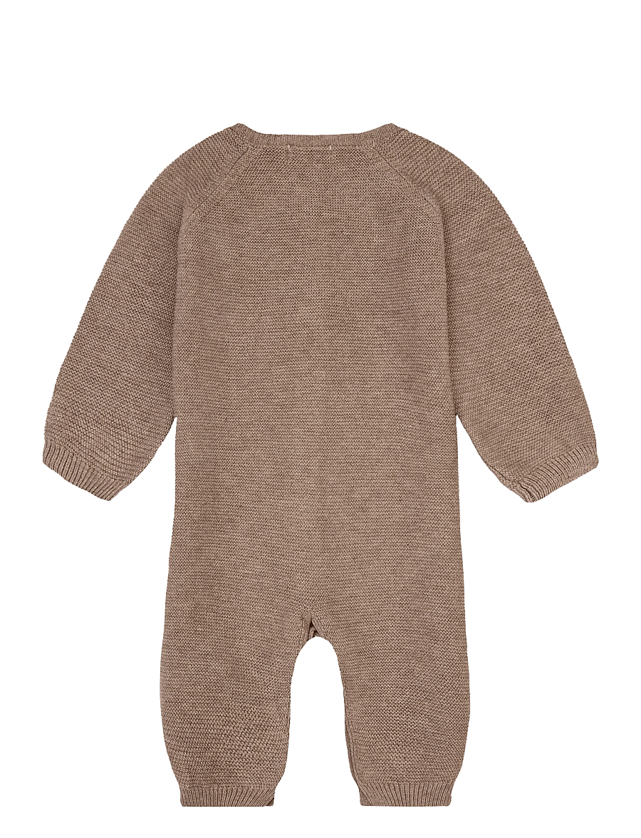 Noppies - Unisex Playsuit Monrovia LS - langærmede bodyer - p757 taupe melange - 1