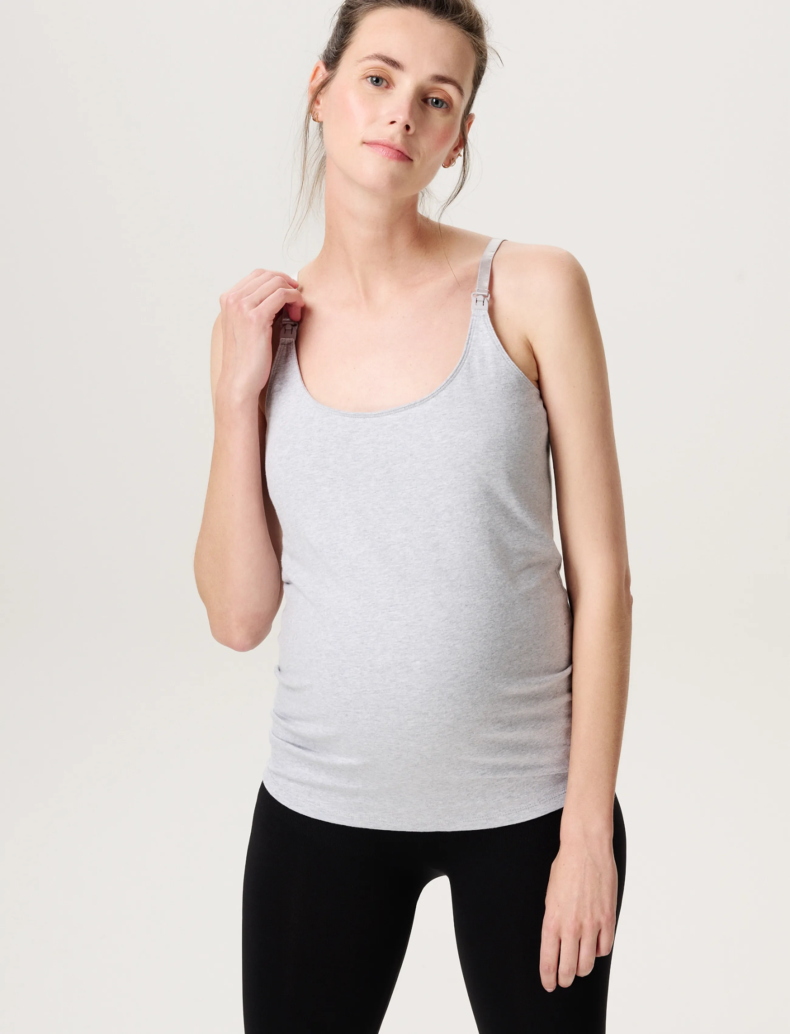Noppies - Ara easy nursing top - p628 grey melange - 3