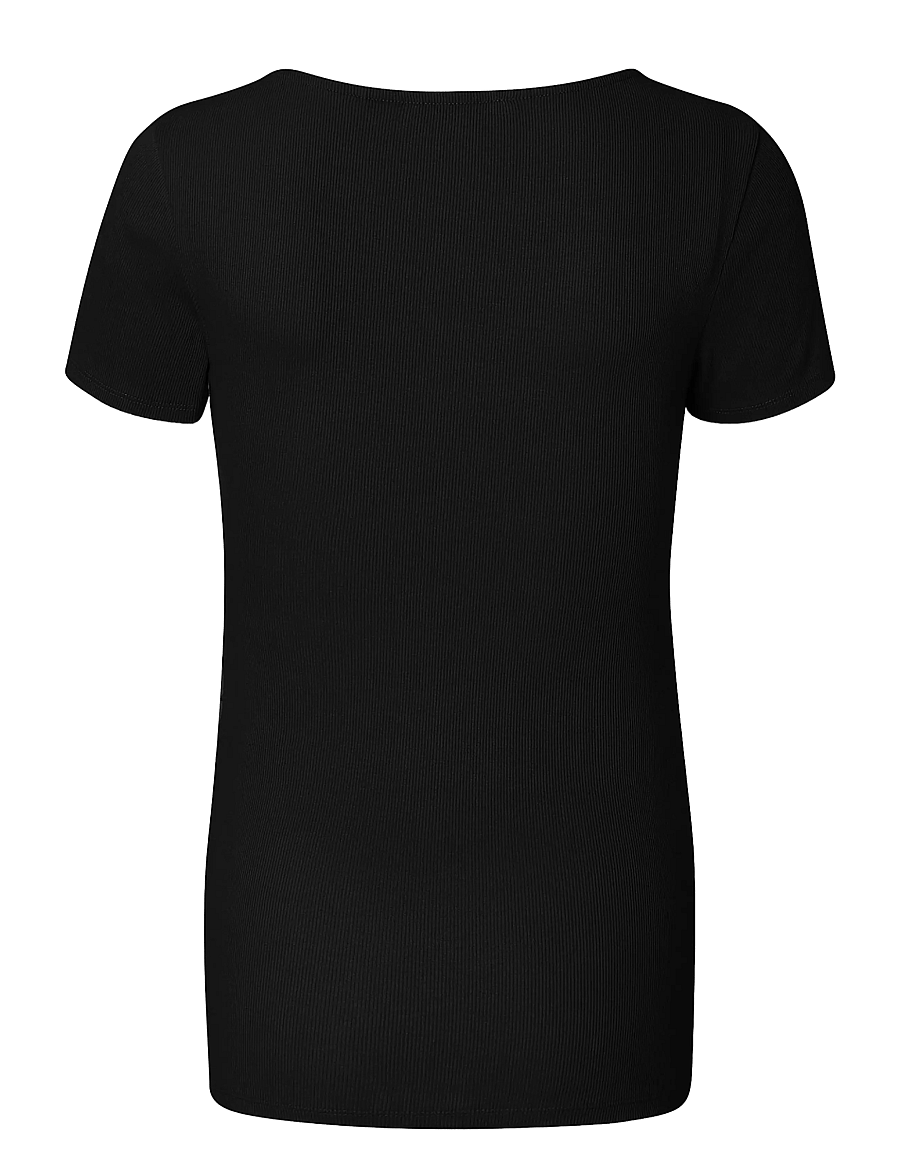 Noppies - Sanson nursing rib top SS - p090 black - 2