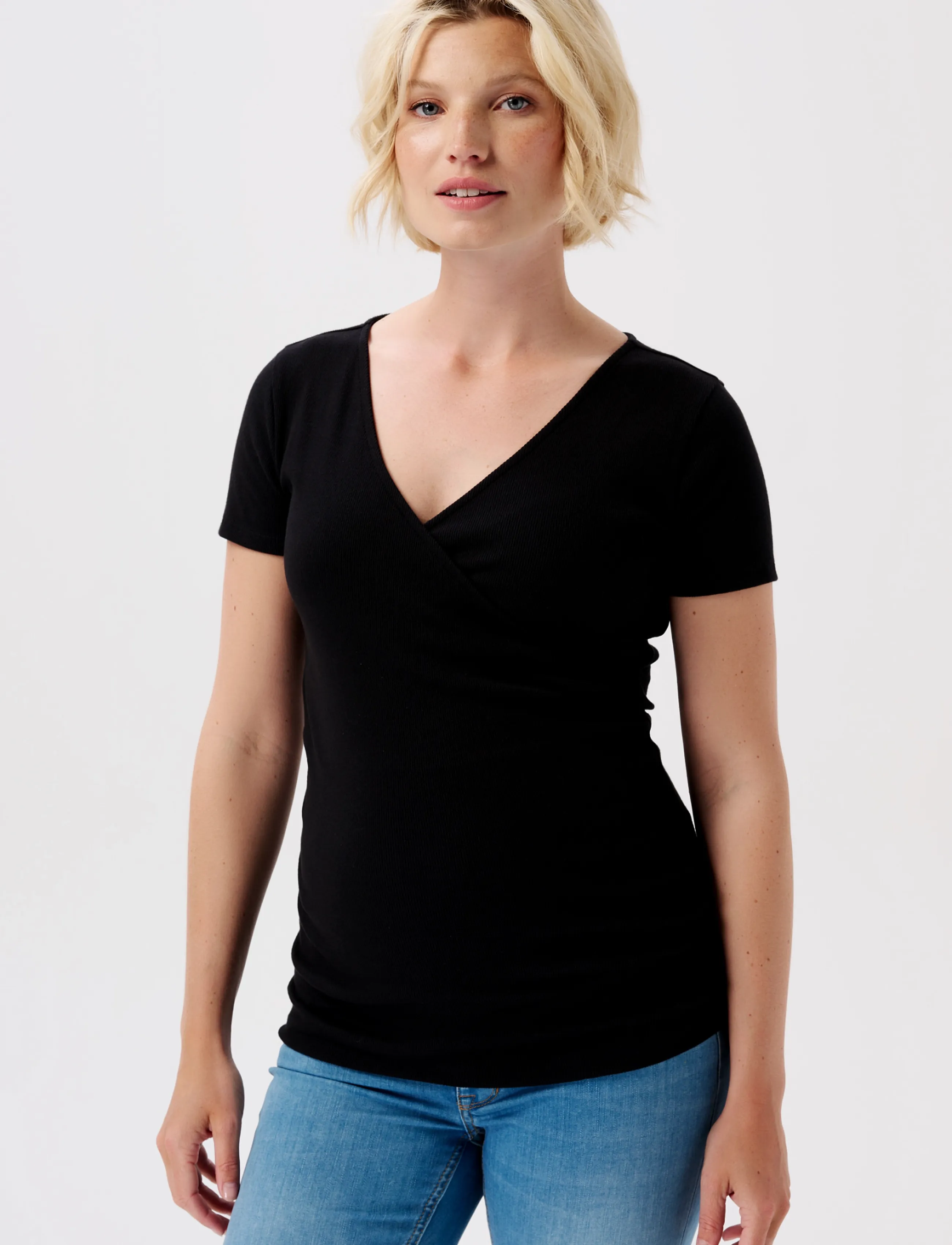 Noppies - Sanson nursing rib top SS - p090 black - 0