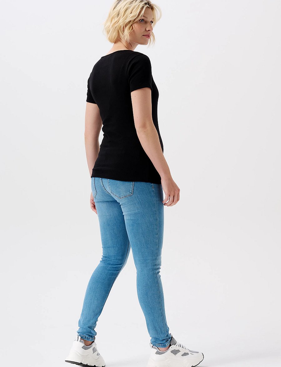 Noppies - Sanson nursing rib top SS - p090 black - 5