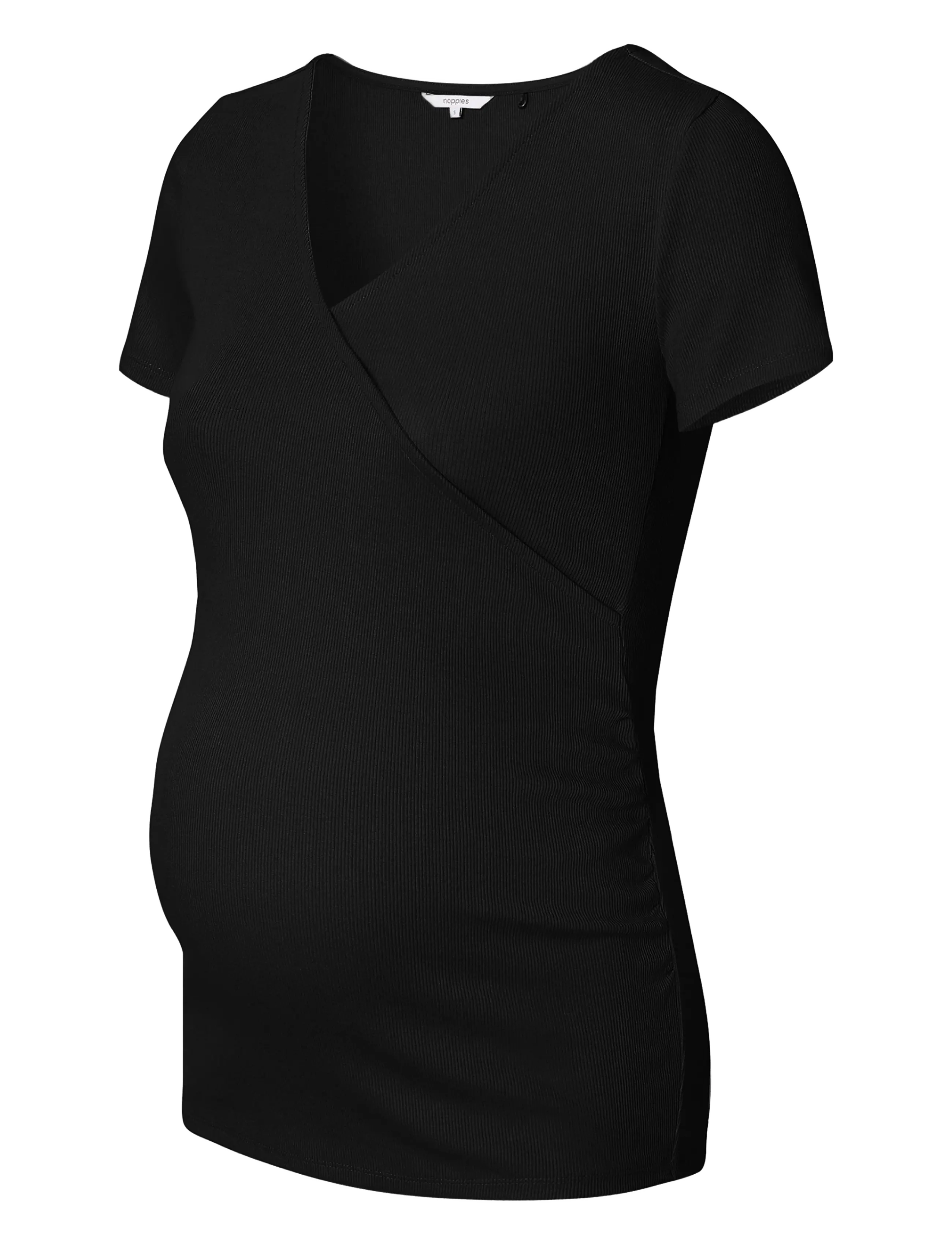 Noppies - Sanson nursing rib top SS - p090 black - 3
