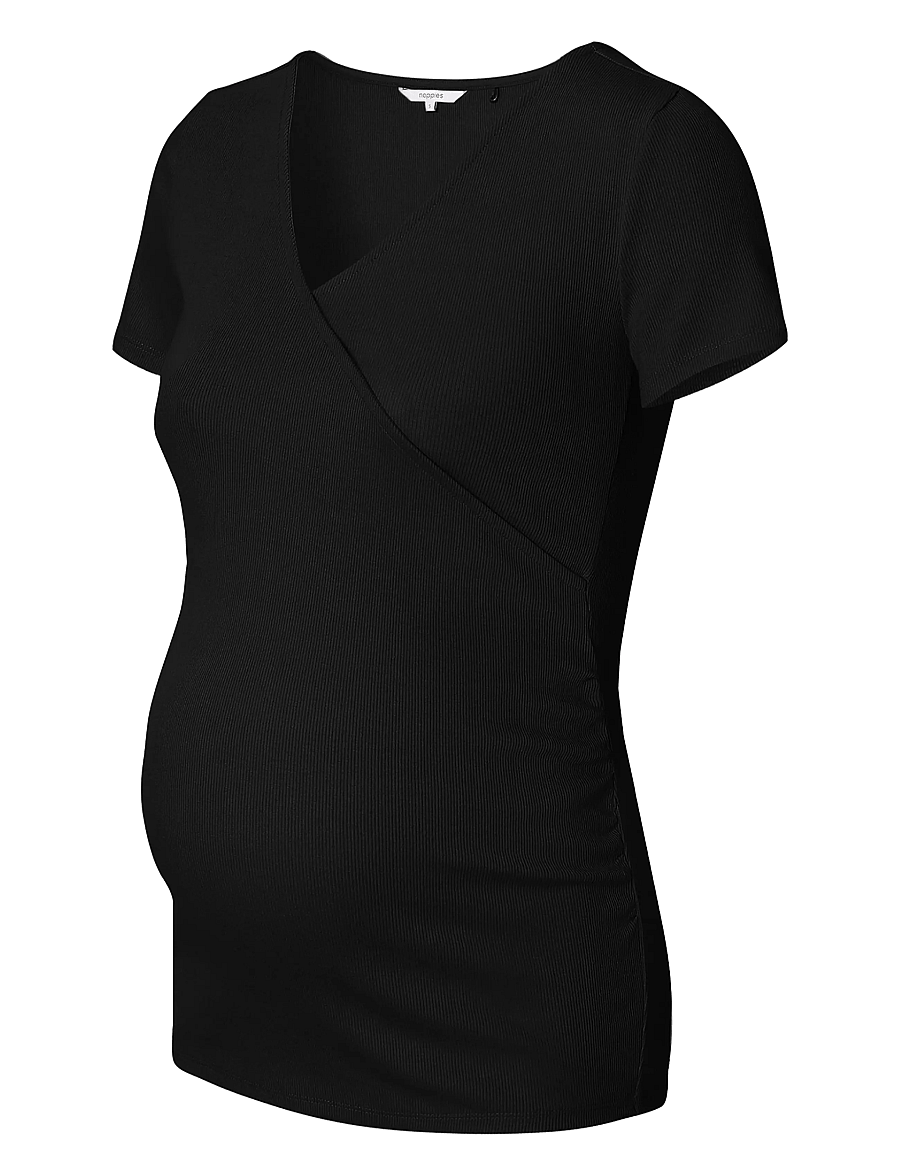 Noppies - Sanson nursing rib top SS - p090 black - 3