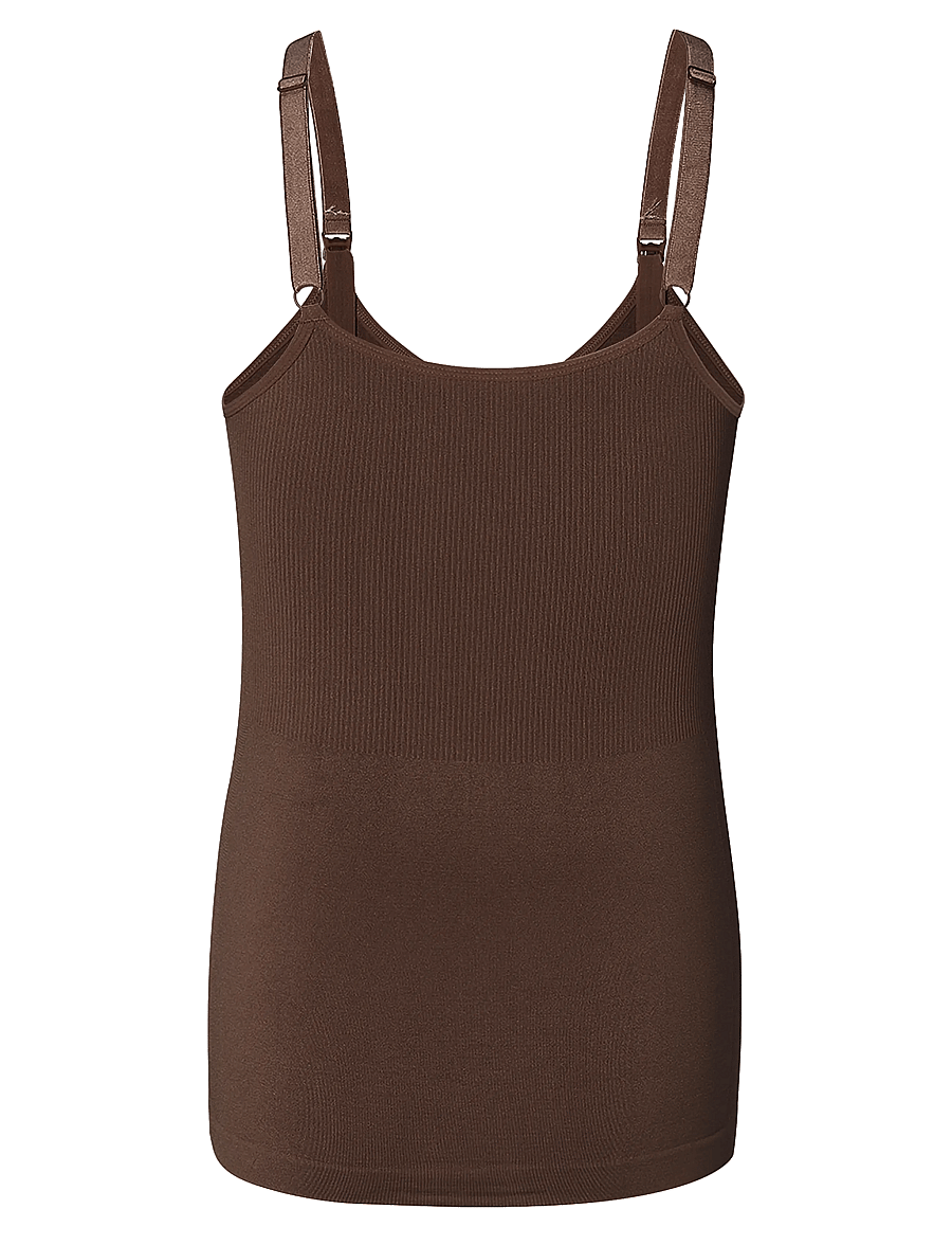 Noppies - Evi seamless nursing top - oberteile - p664 coffee bean - 2