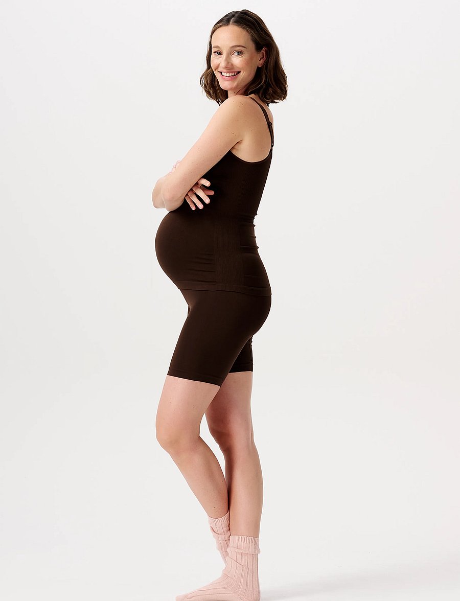 Noppies - Evi seamless nursing top - oberteile - p664 coffee bean - 4