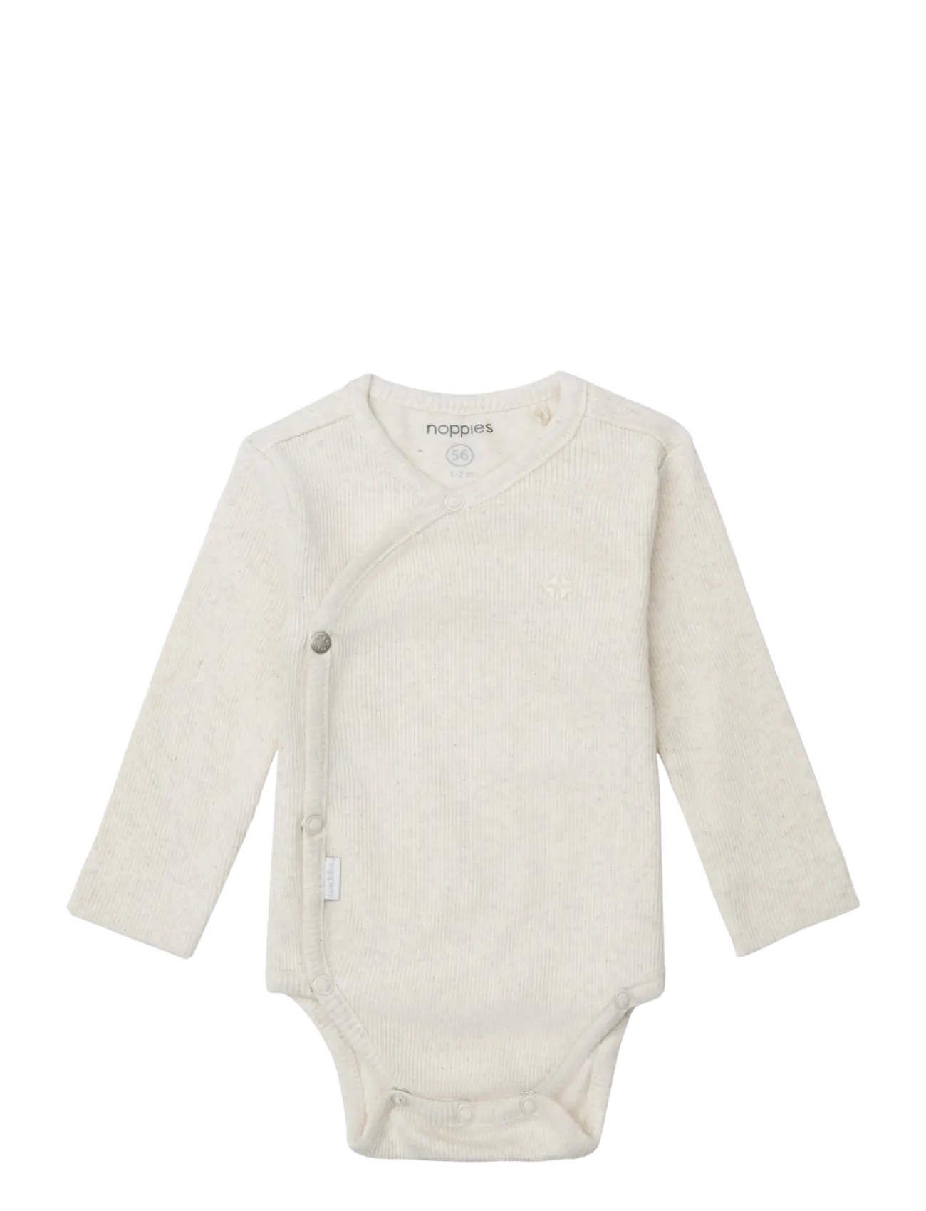 Noppies U Romper rib Nino LS - Noppies - P611 OATMEAL MELANGE / cream